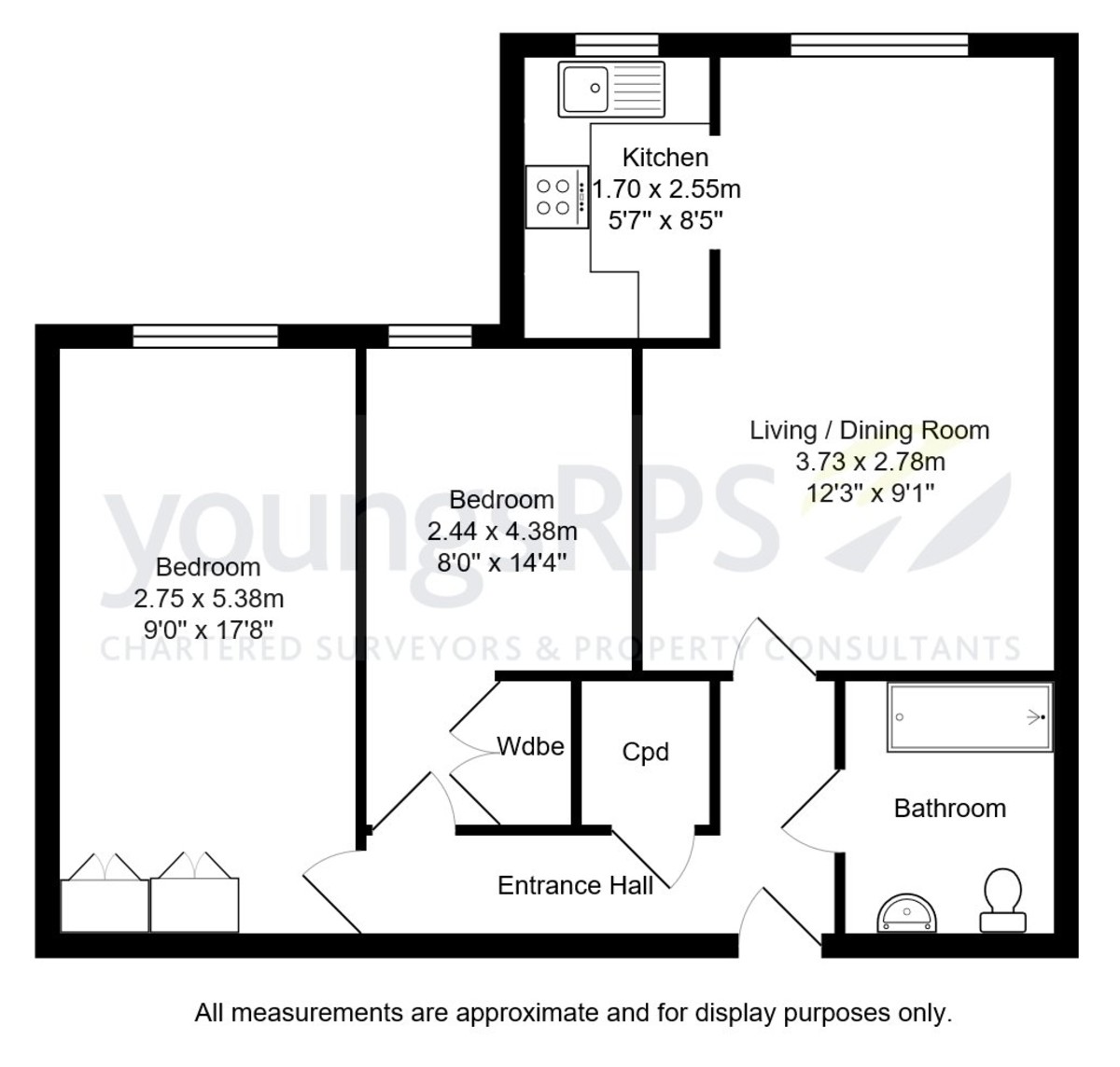 2 bed apartment to rent in Arden Court, Northallerton - Property floorplan