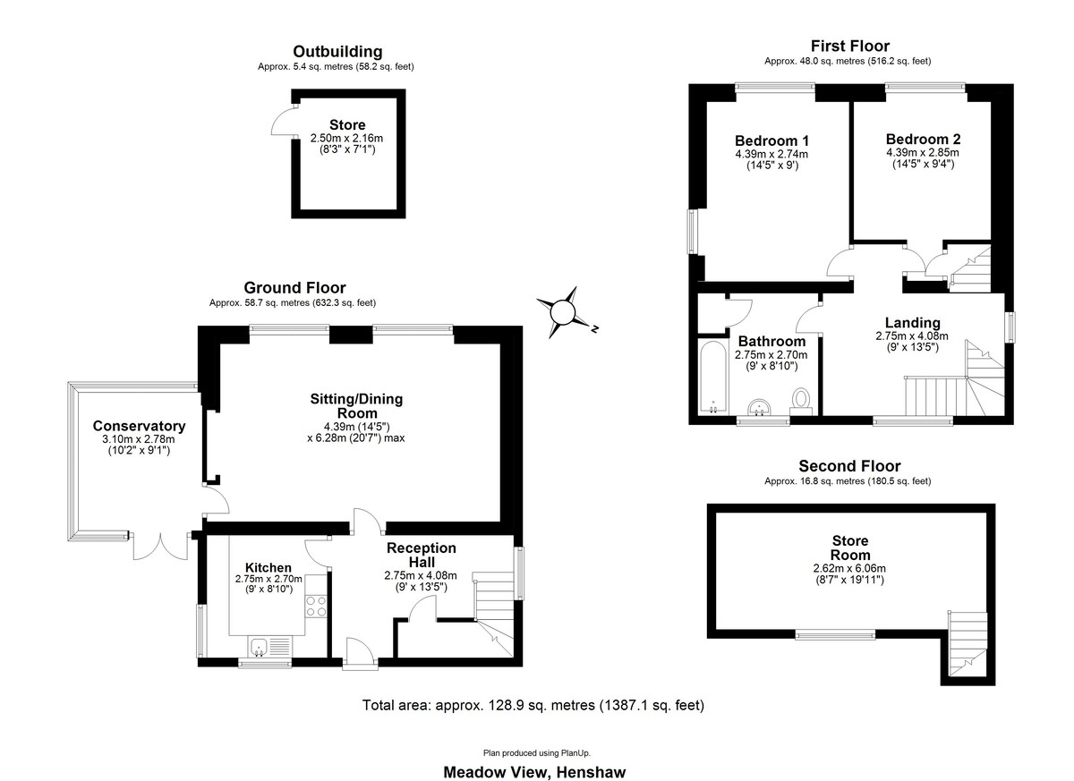 2 bed detached house to rent, Hexham - Property floorplan
