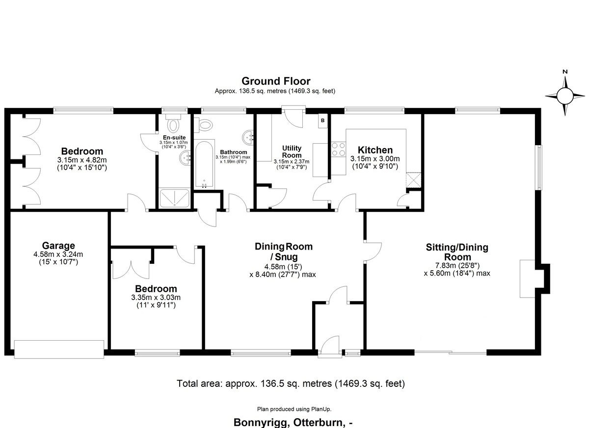 2 bed detached bungalow for sale, Newcastle Upon Tyne - Property floorplan