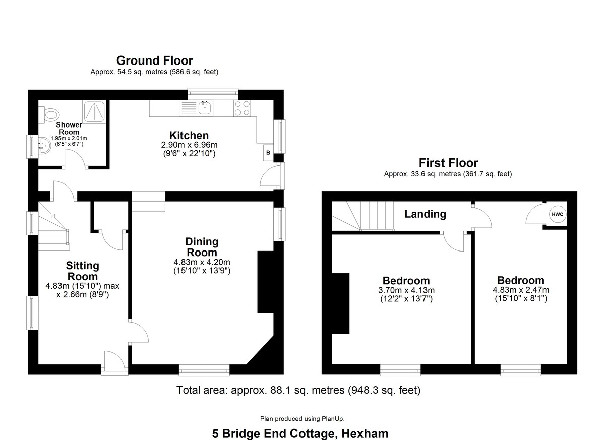 2 bed cottage for sale in Bridge End, Newcastle Upon Tyne - Property floorplan