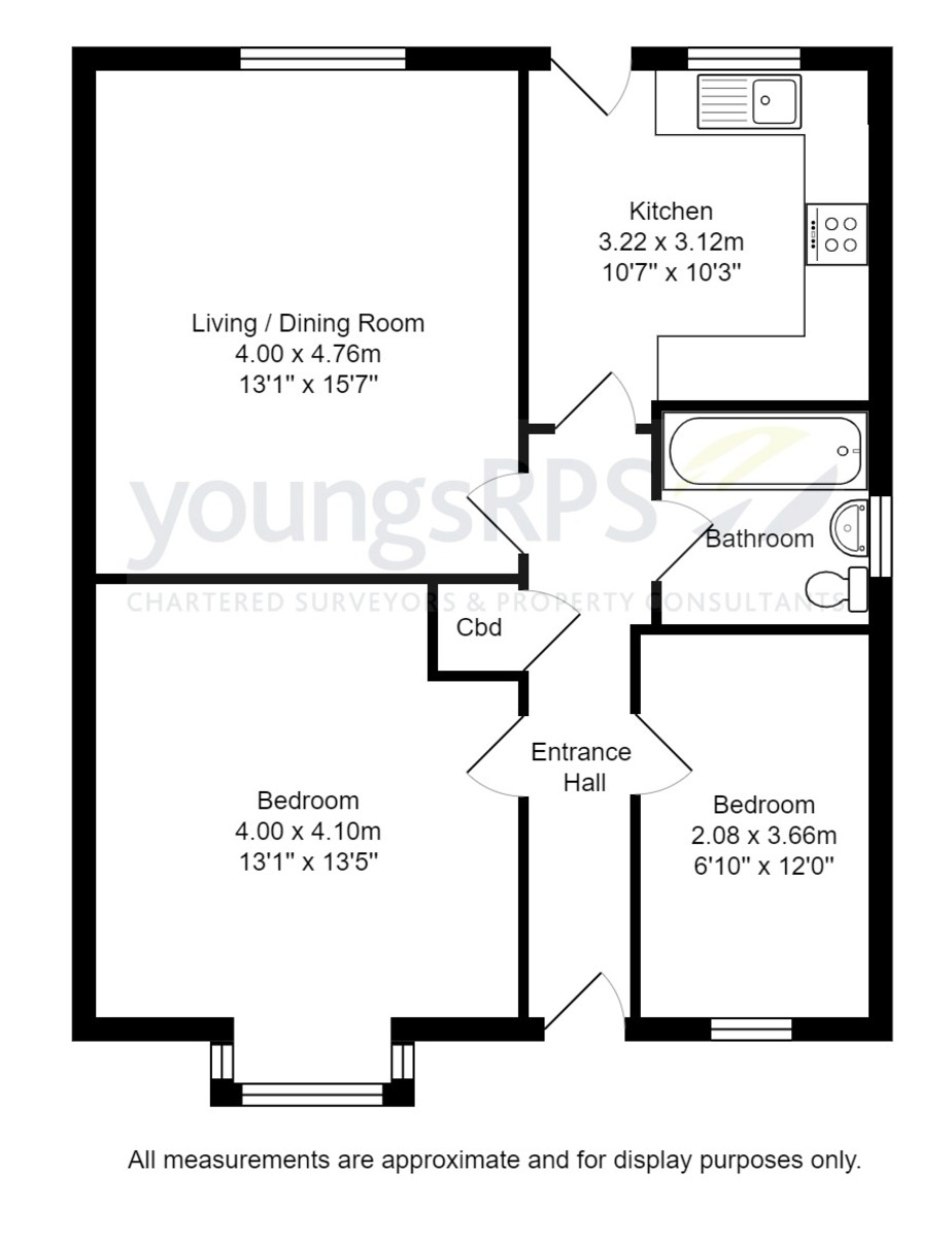 2 bed semi-detached bungalow for sale in Runnymede Way, Northallerton - Property floorplan