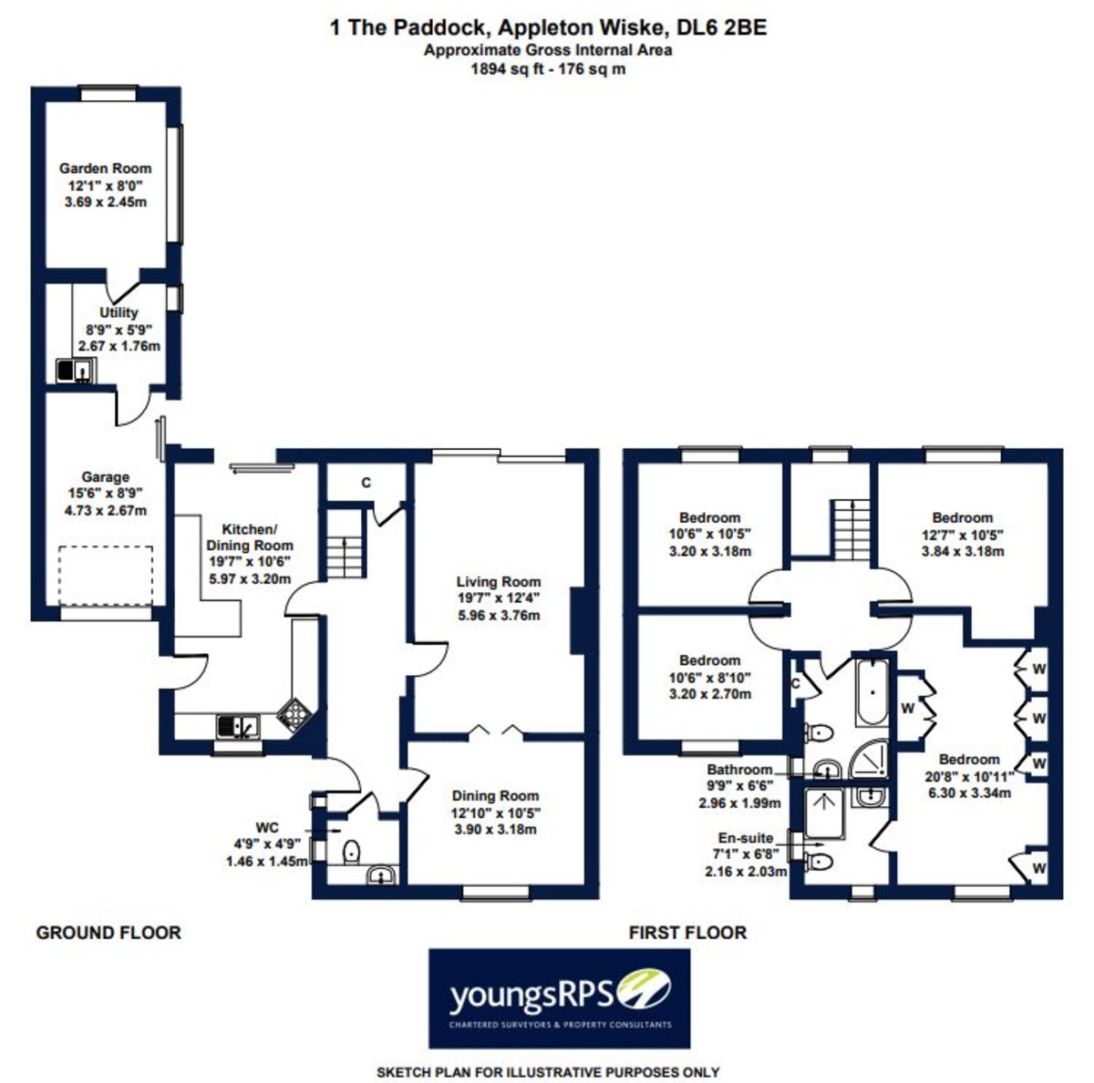4 bed detached house for sale in The Paddock, Northallerton - Property floorplan