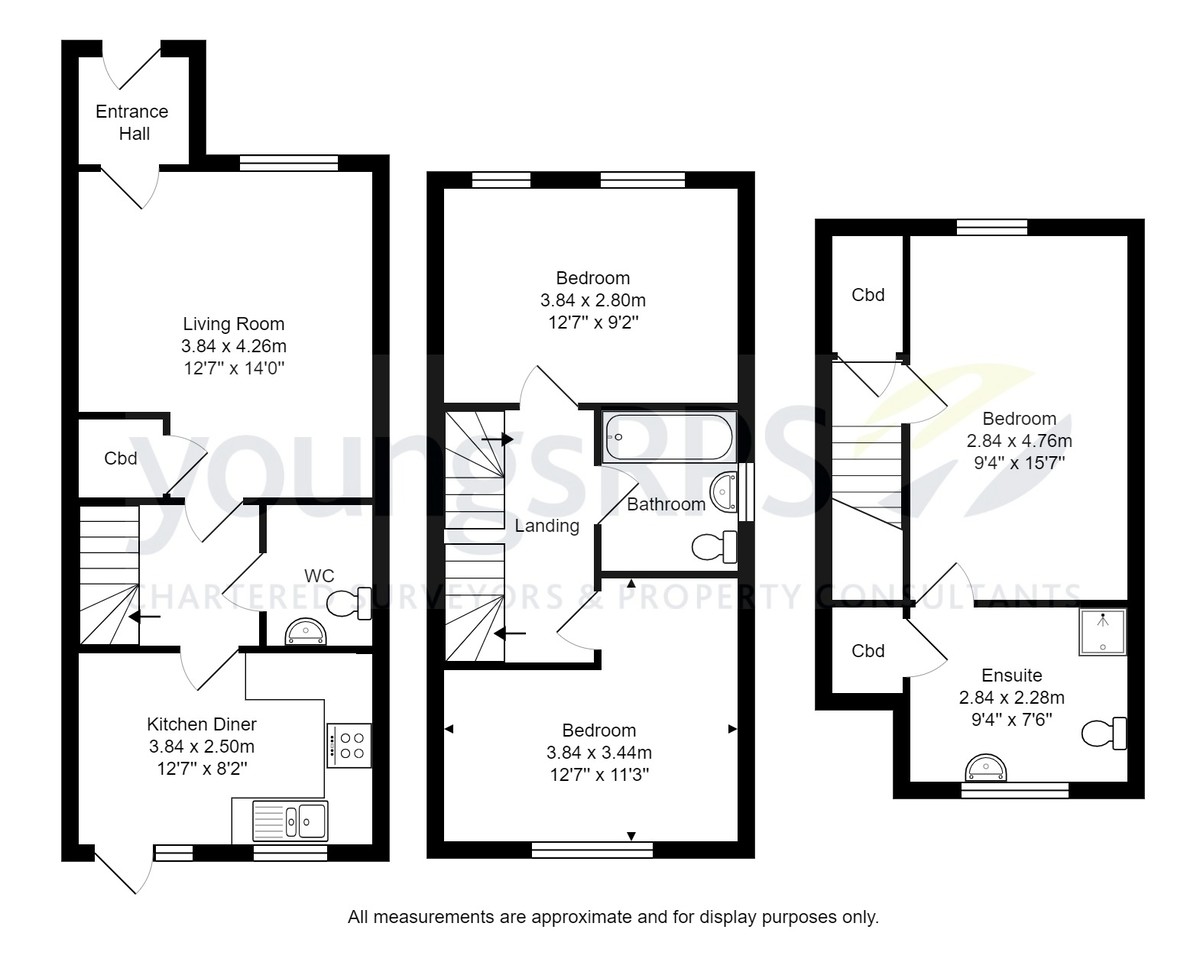 3 bed end of terrace house for sale in Wagtail Place, Northallerton - Property floorplan