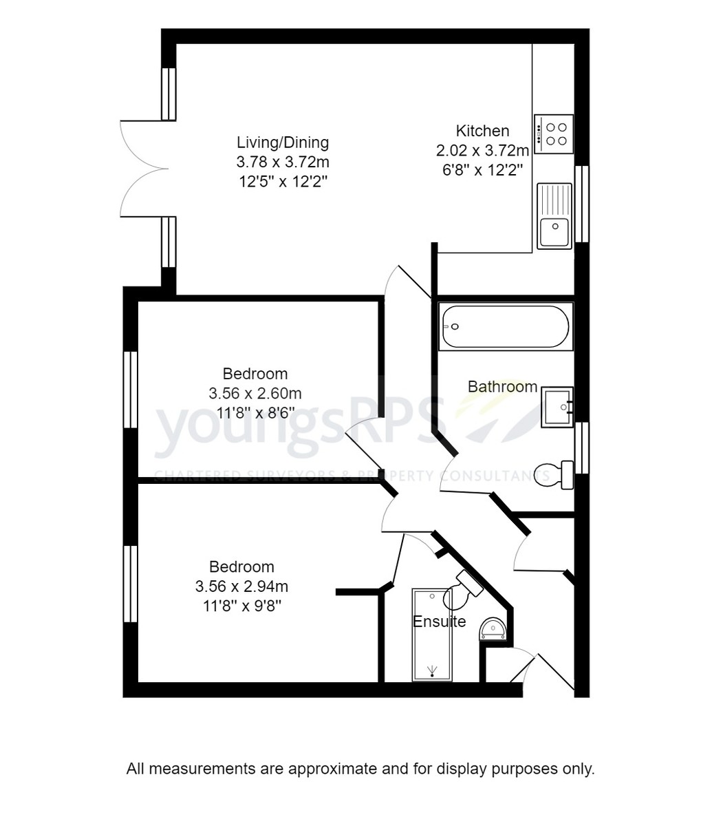 2 bed apartment for sale in Ben Hyde Way, Northallerton - Property floorplan