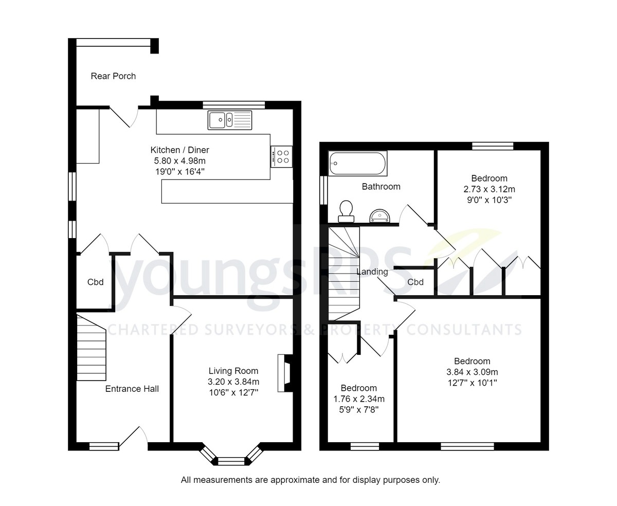 3 bed end of terrace house for sale in Front Street, Northallerton - Property floorplan