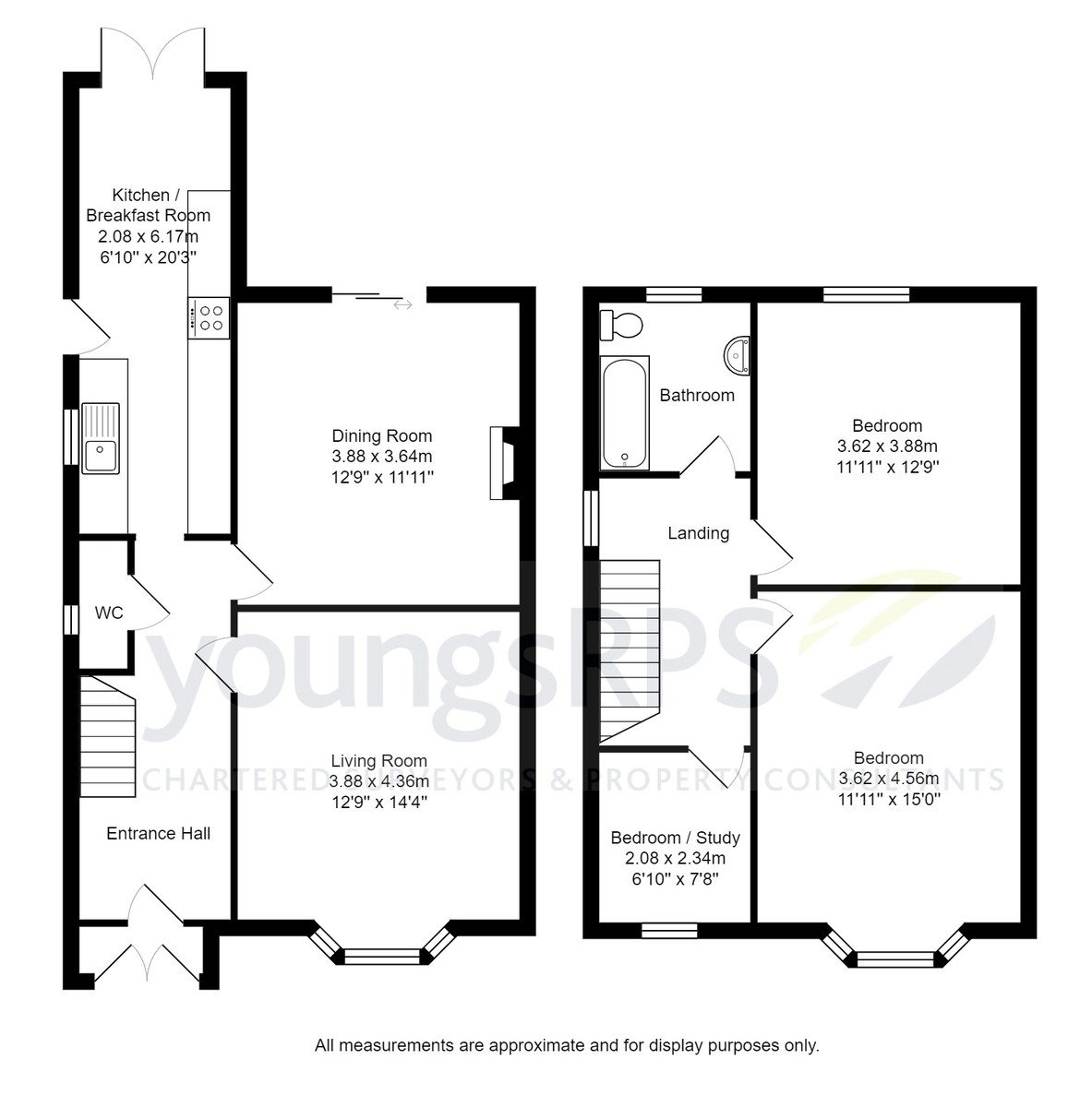 3 bed semi-detached house for sale in Brompton Road, Northallerton - Property floorplan