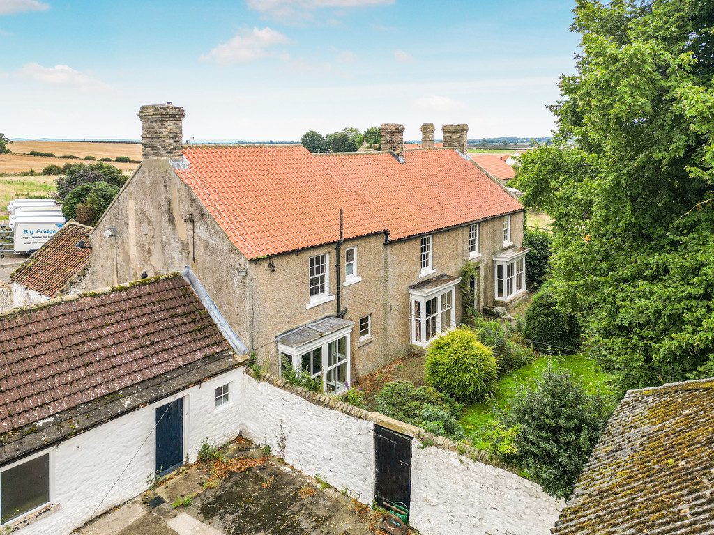 A rare opportunity to purchase a significant farmhouse with development potential comprising 6 bedroom traditional farmhouse with outbuildings, detached traditional stone byre and walled orchard/garden. Offered as a whole or in 3 lots by negotiation.