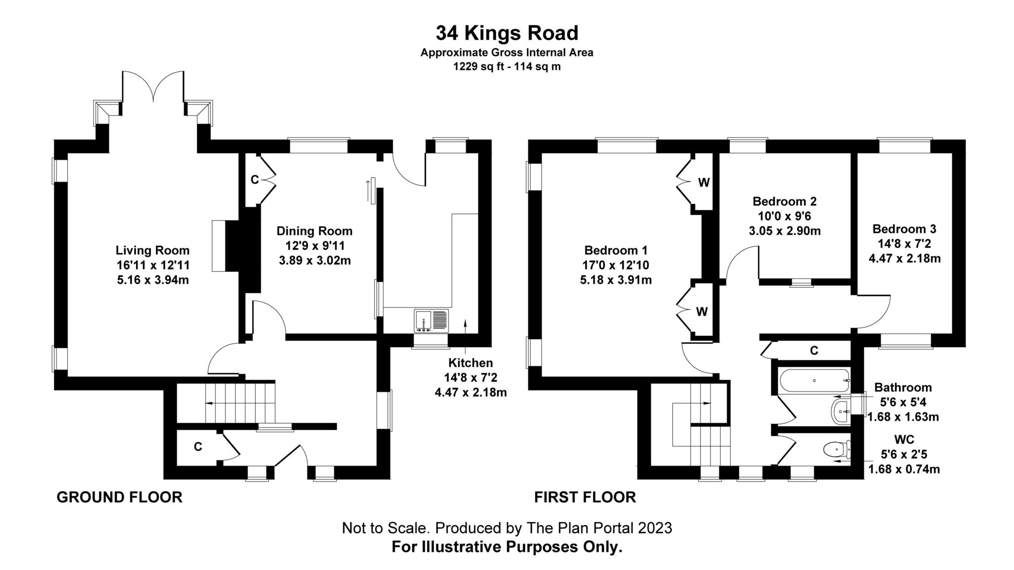 3 bed detached house for sale in Kings Road, Blandford Forum - Property floorplan