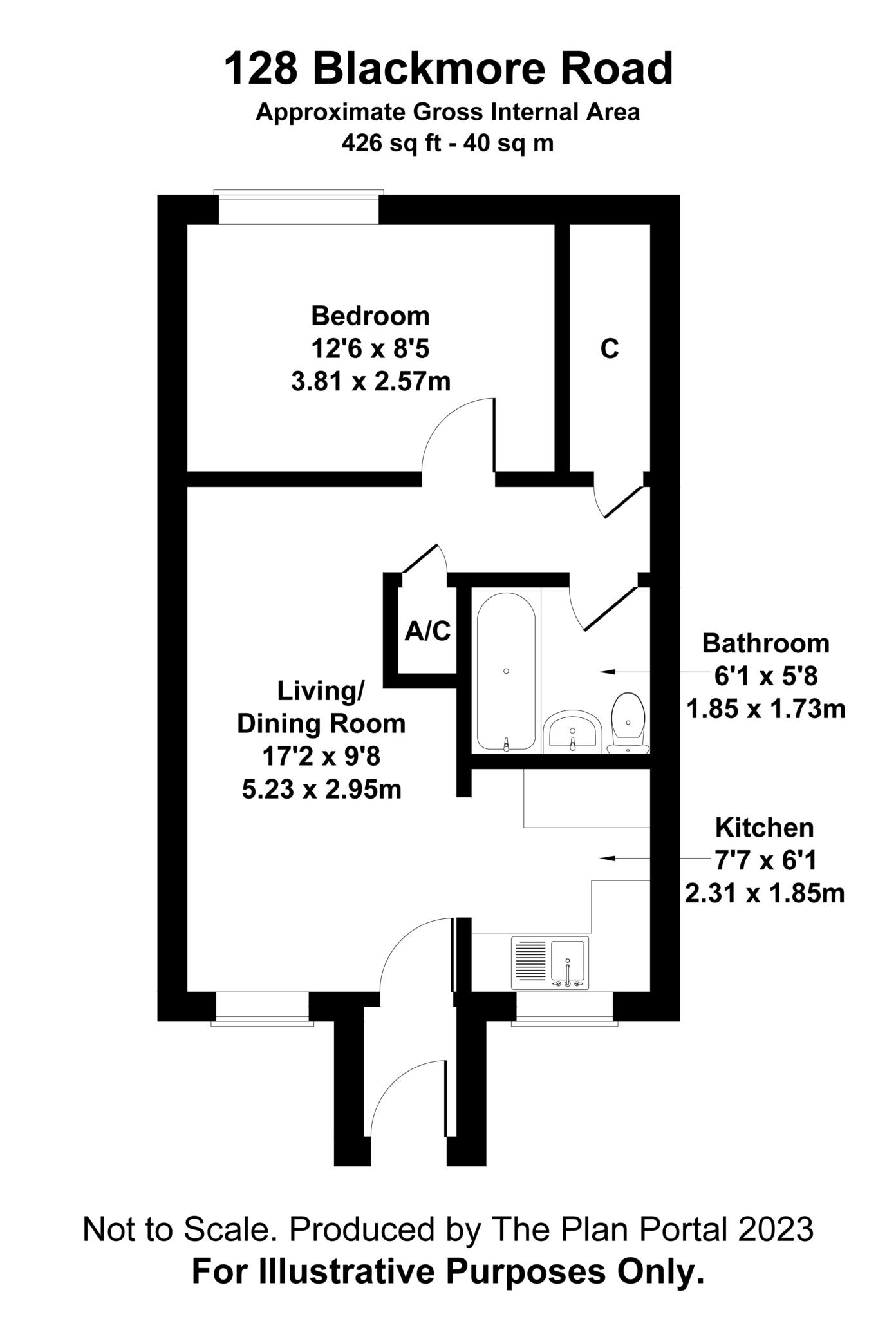 1 bed flat for sale in Blackmore Road, Shaftesbury - Property floorplan