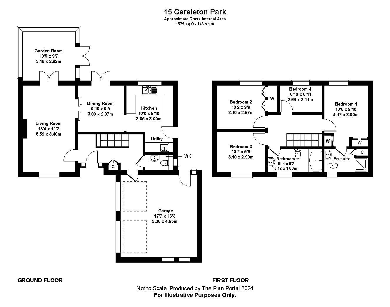 4 bed house for sale in Cereleton Park, Charlton Marshall - Property floorplan