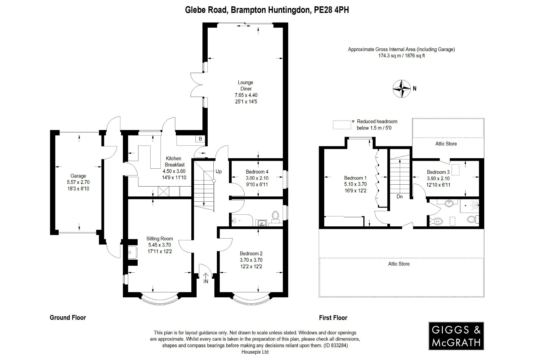 4 bed detached house for sale in Glebe Road, Huntingdon - Property Floorplan