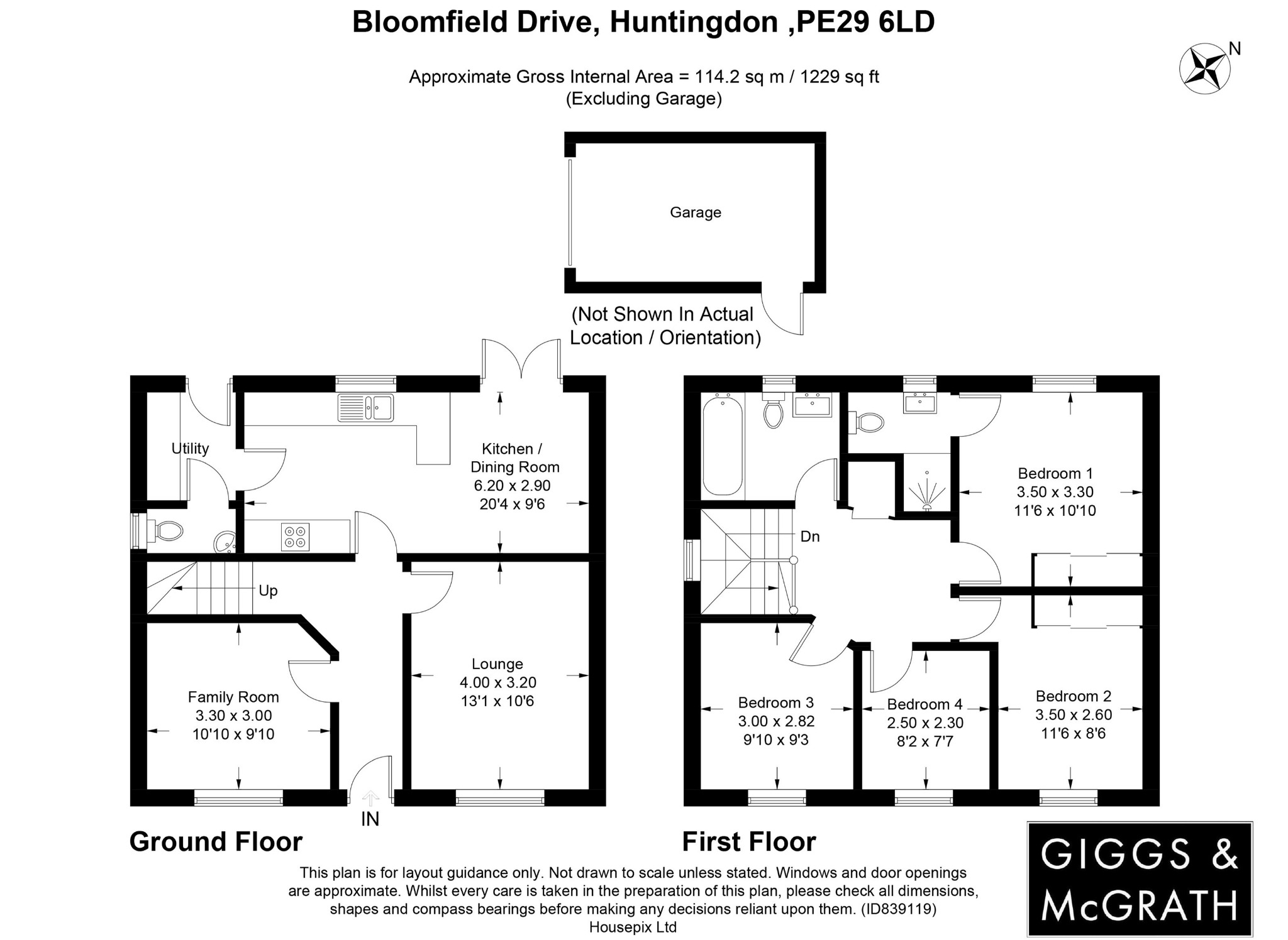 4 bed detached house for sale in Bloomfield Way, Huntingdon - Property Floorplan