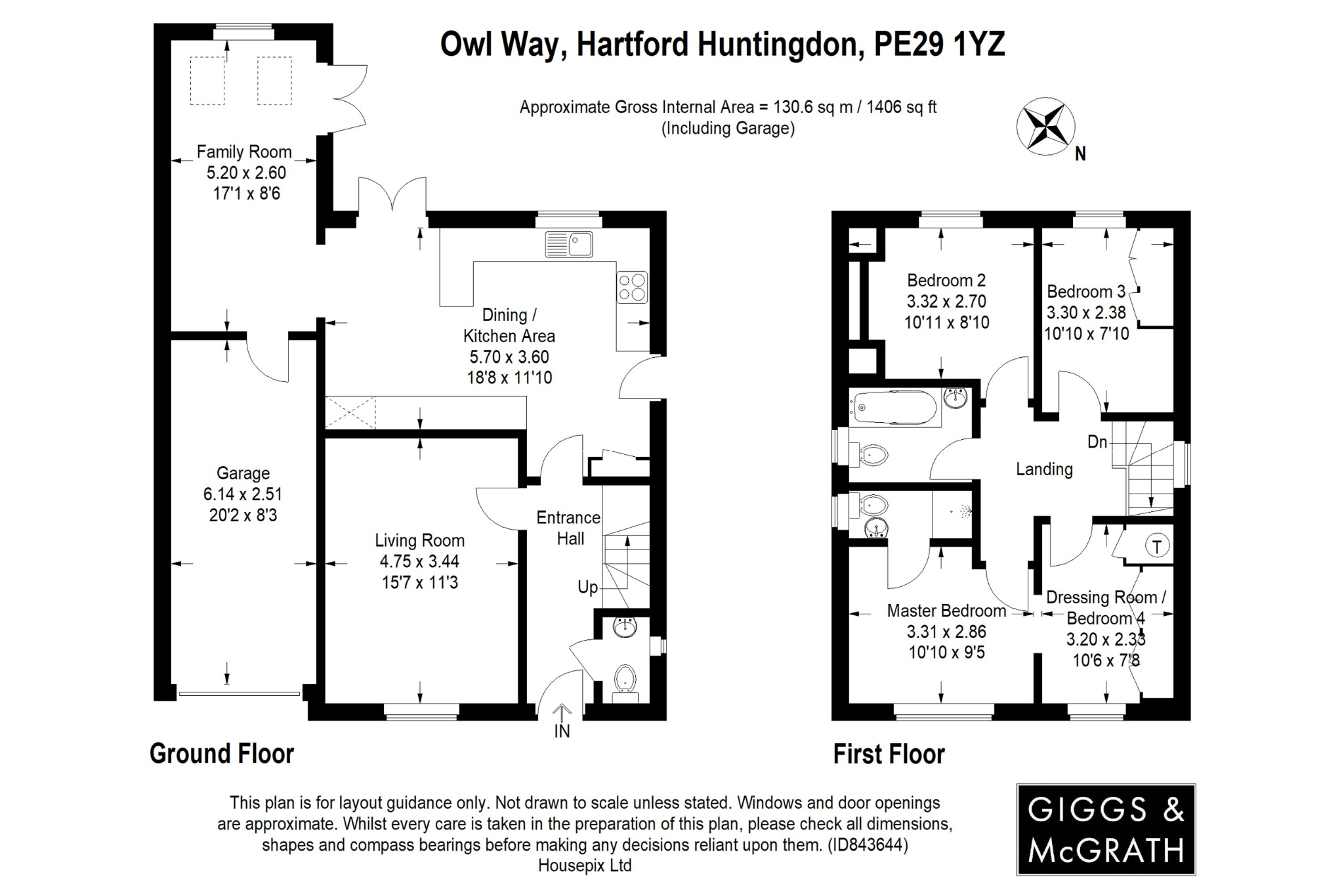 4 bed detached house for sale in Owl Way, Huntingdon - Property Floorplan