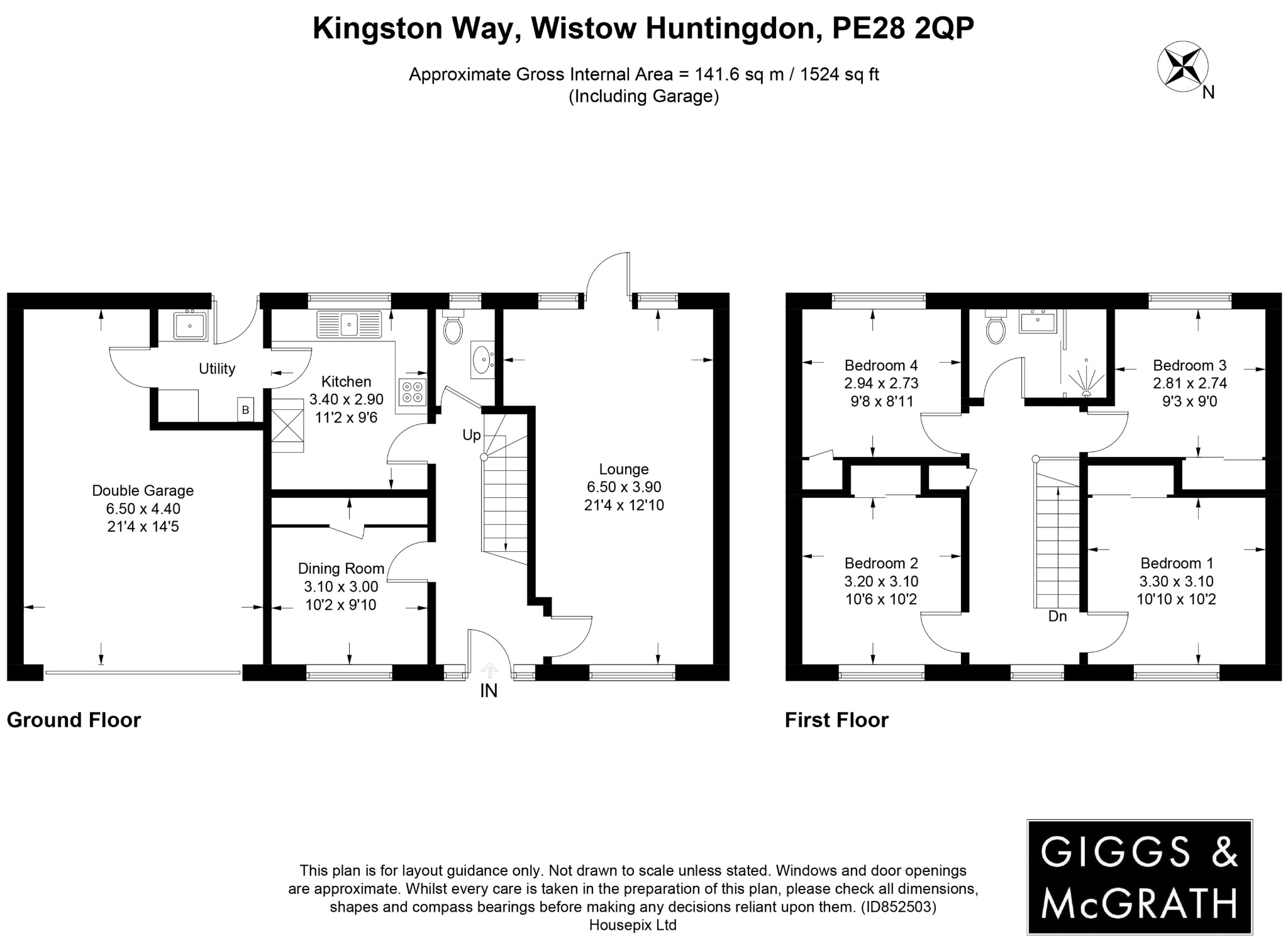 4 bed detached house for sale in Kingston Way, Huntingdon - Property Floorplan