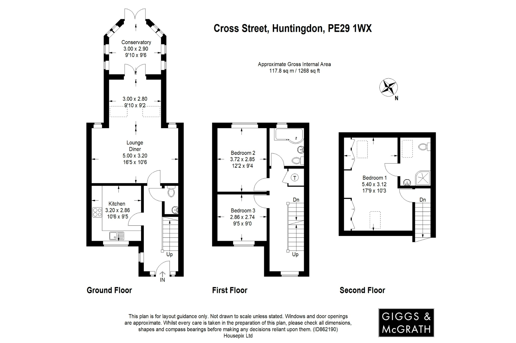 3 bed detached house for sale in Cross Street, Huntingdon - Property Floorplan