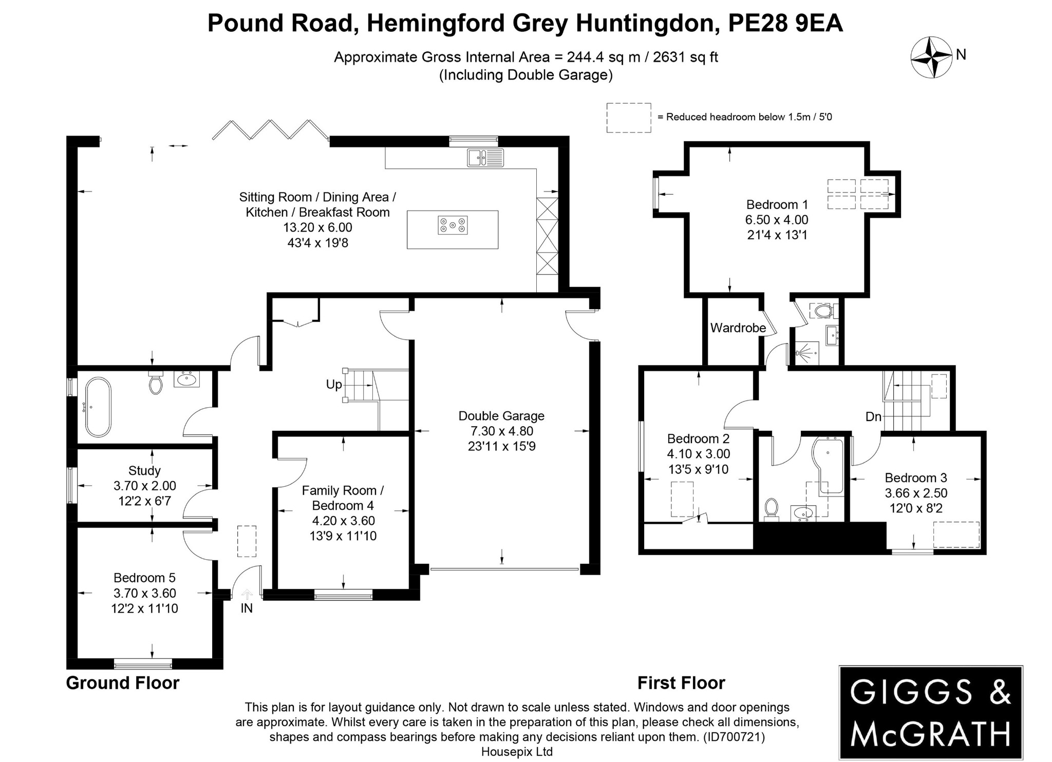 4 bed detached house for sale in Pound Road, Huntingdon - Property Floorplan