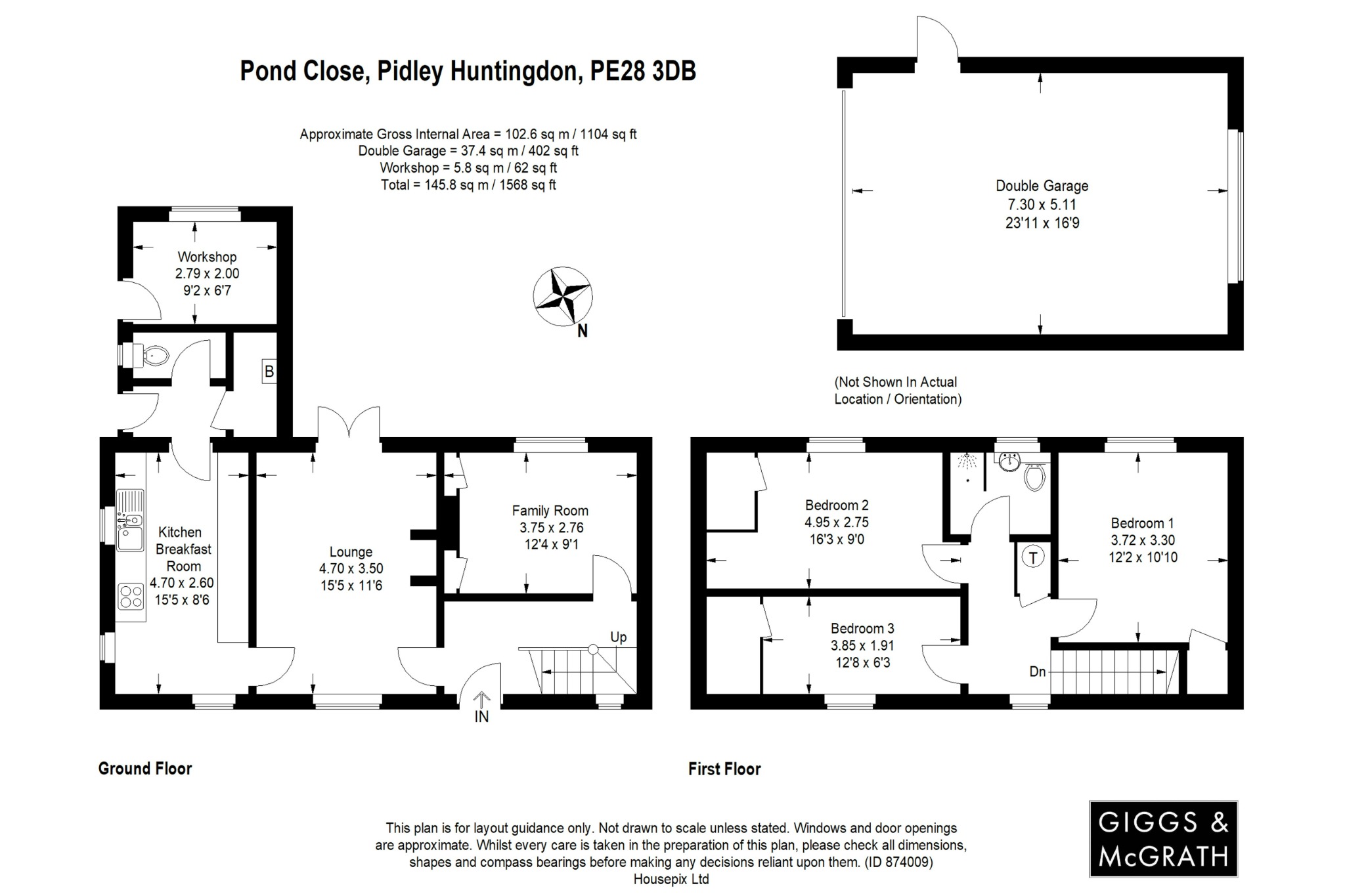 3 bed plot for sale in Pond Close, Huntingdon - Property Floorplan