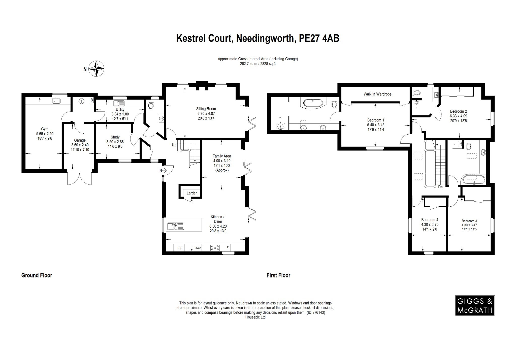 4 bed detached house for sale in Kestrel Court, St Ives - Property Floorplan