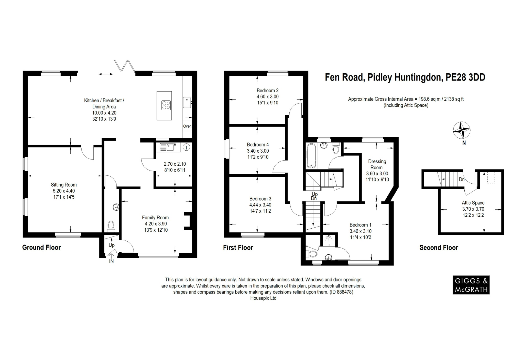 4 bed semi-detached house for sale in Fen Road, Huntingdon - Property Floorplan
