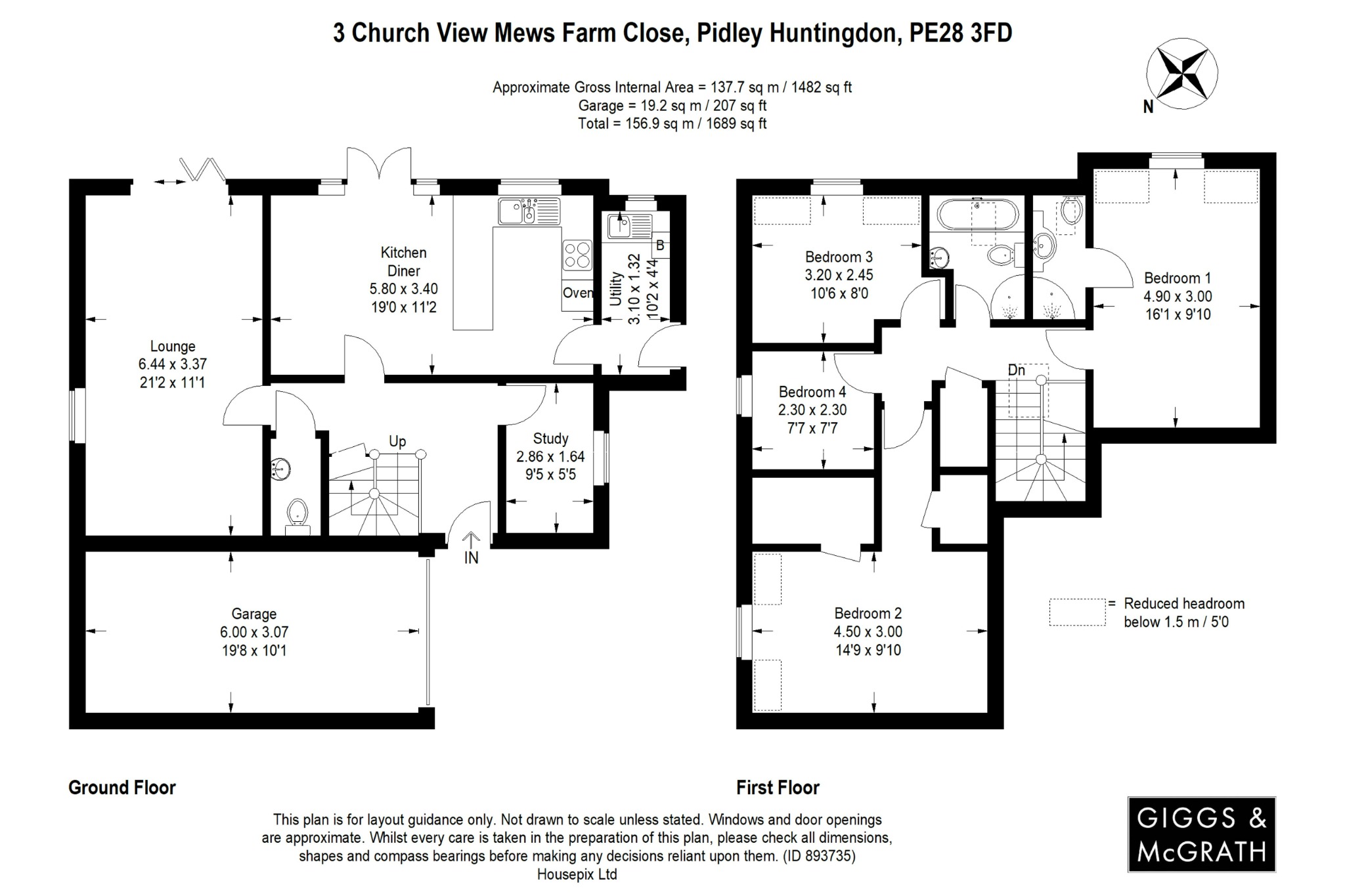 4 bed detached house for sale in Fen Road, Huntingdon - Property Floorplan