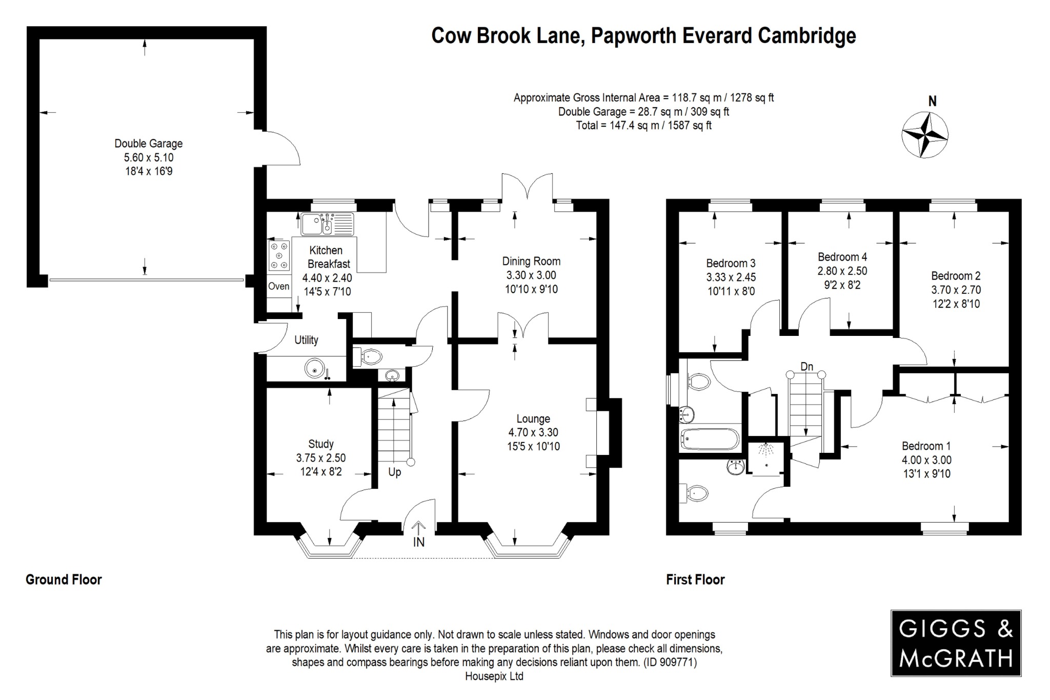 4 bed detached house for sale in Cow Brook Lane, Cambridge - Property Floorplan
