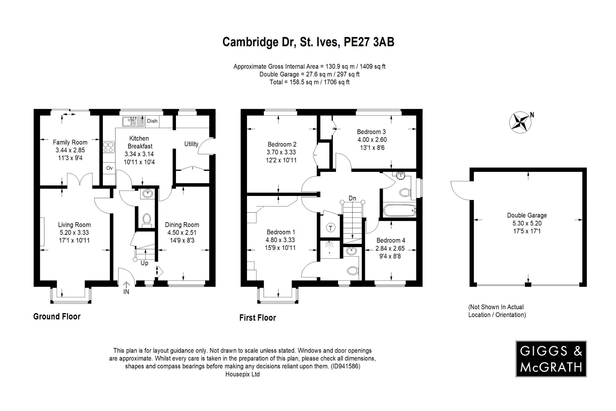4 bed detached house for sale in Cambridge Drive, St Ives - Property Floorplan