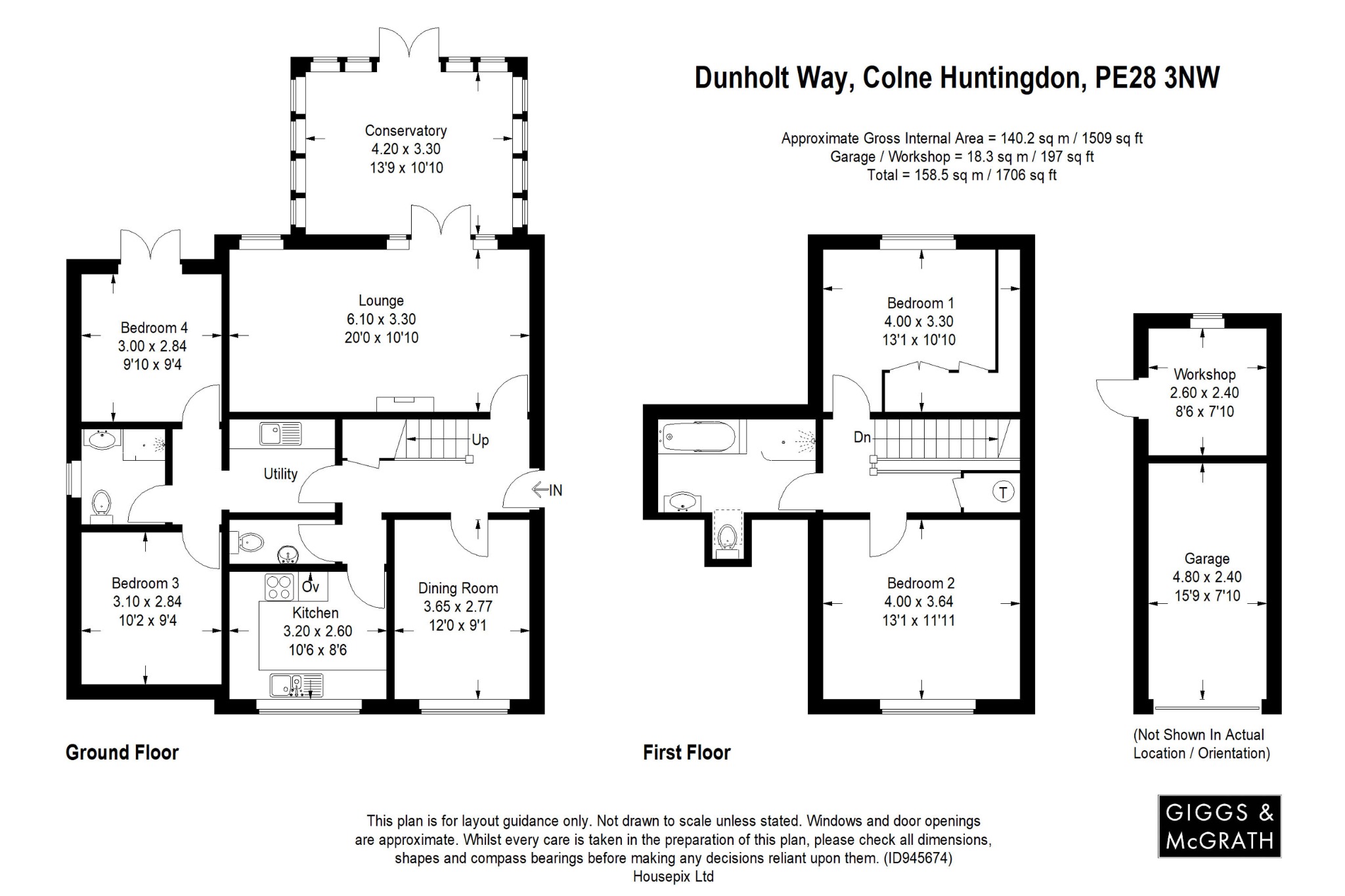 4 bed detached house for sale in Dunholt Way, Huntingdon - Property Floorplan