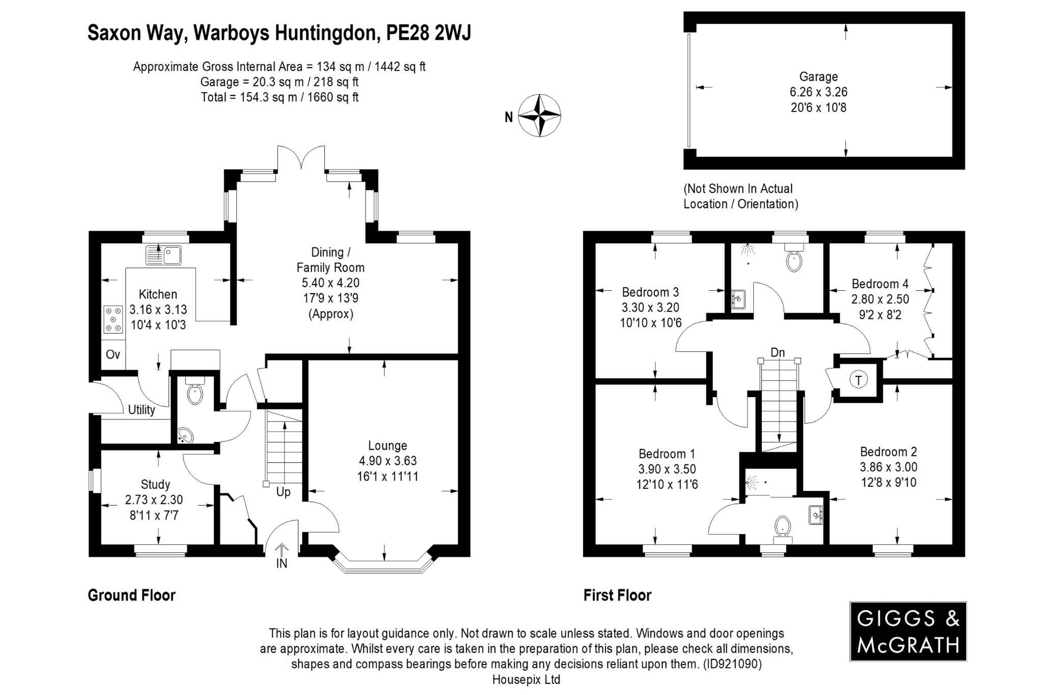 4 bed detached house for sale in Saxon Way, Huntingdon - Property Floorplan