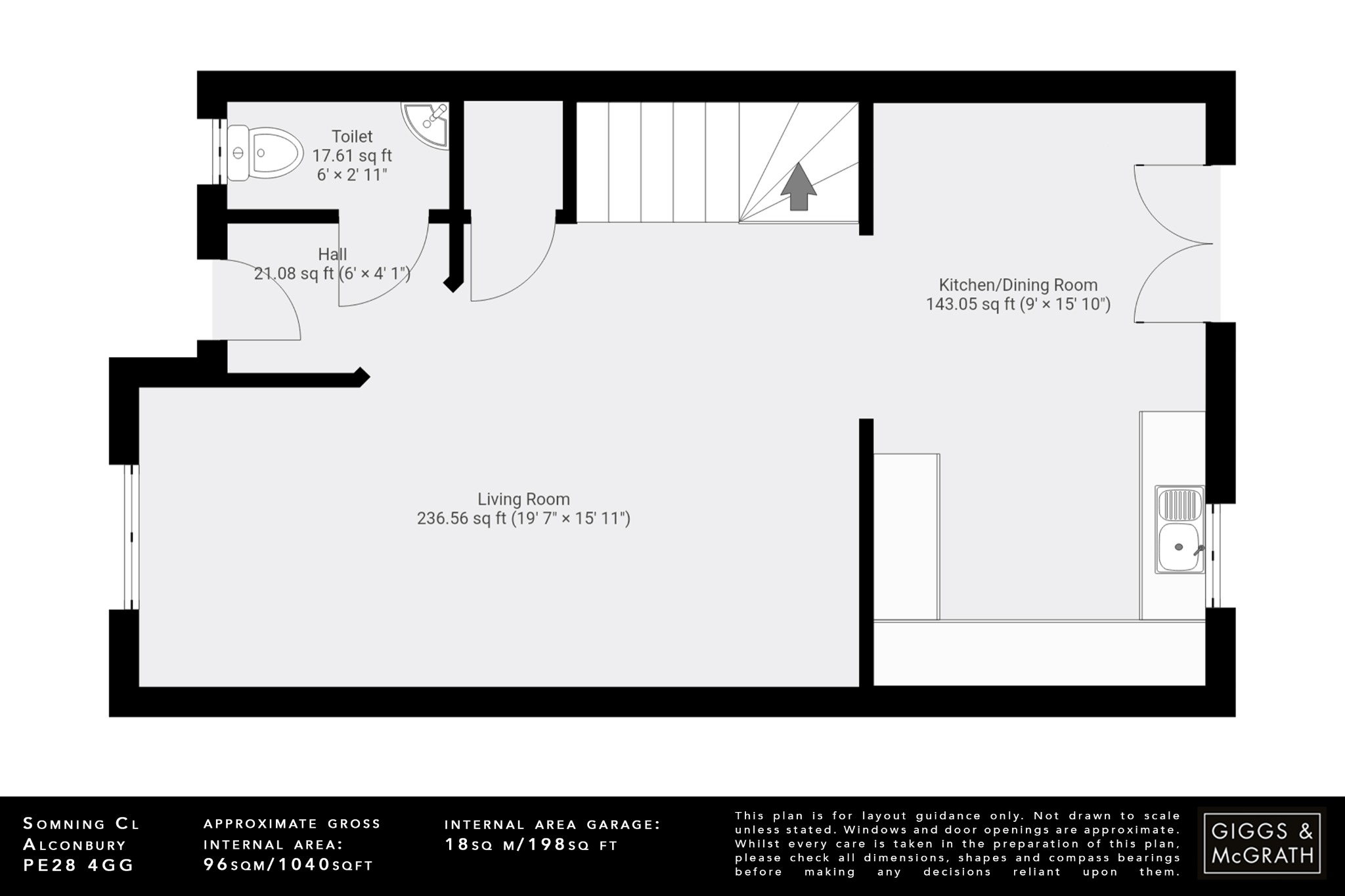 3 bed semi-detached house for sale in Somning Close, Huntingdon - Property Floorplan