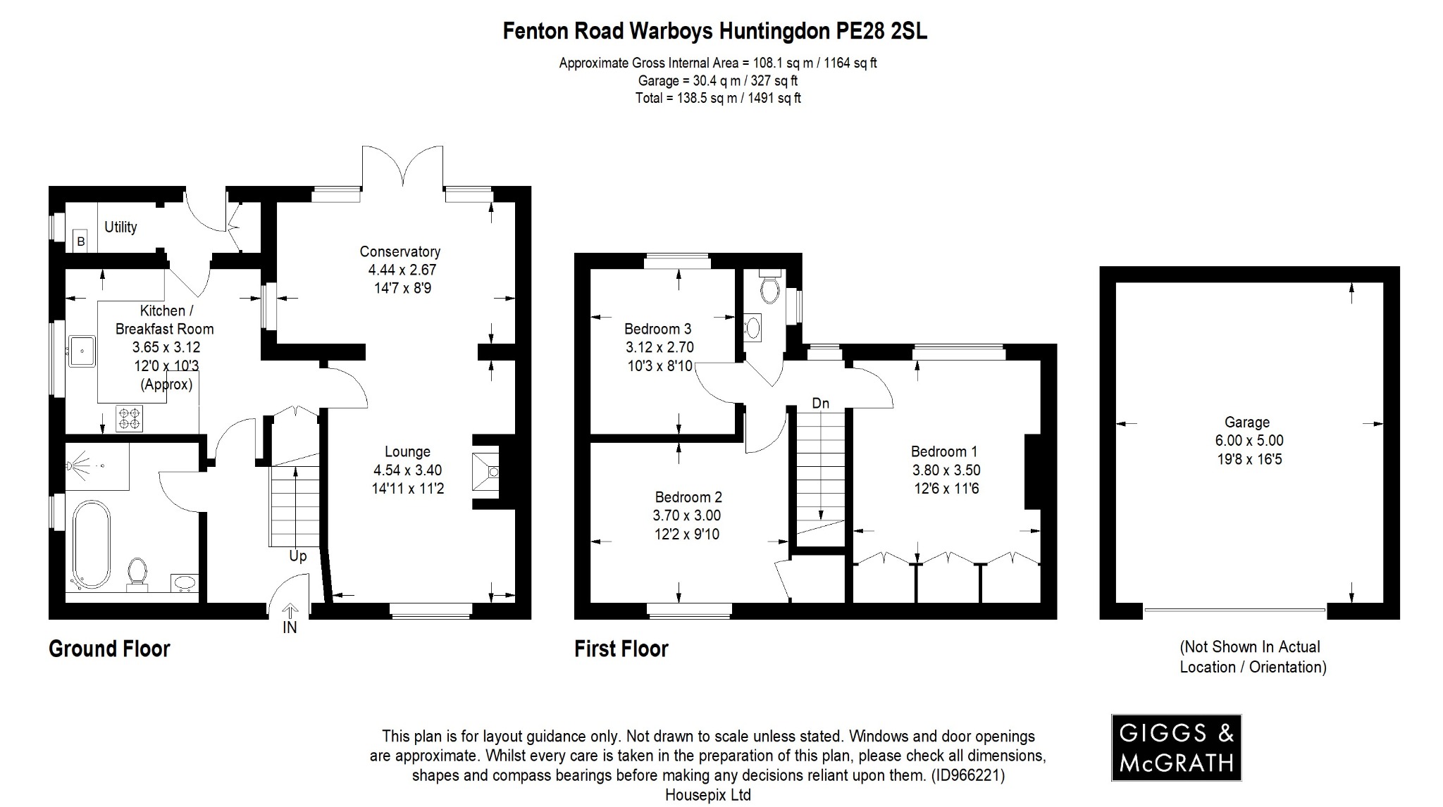 3 bed semi-detached house for sale in Fenton Road, Huntingdon - Property Floorplan
