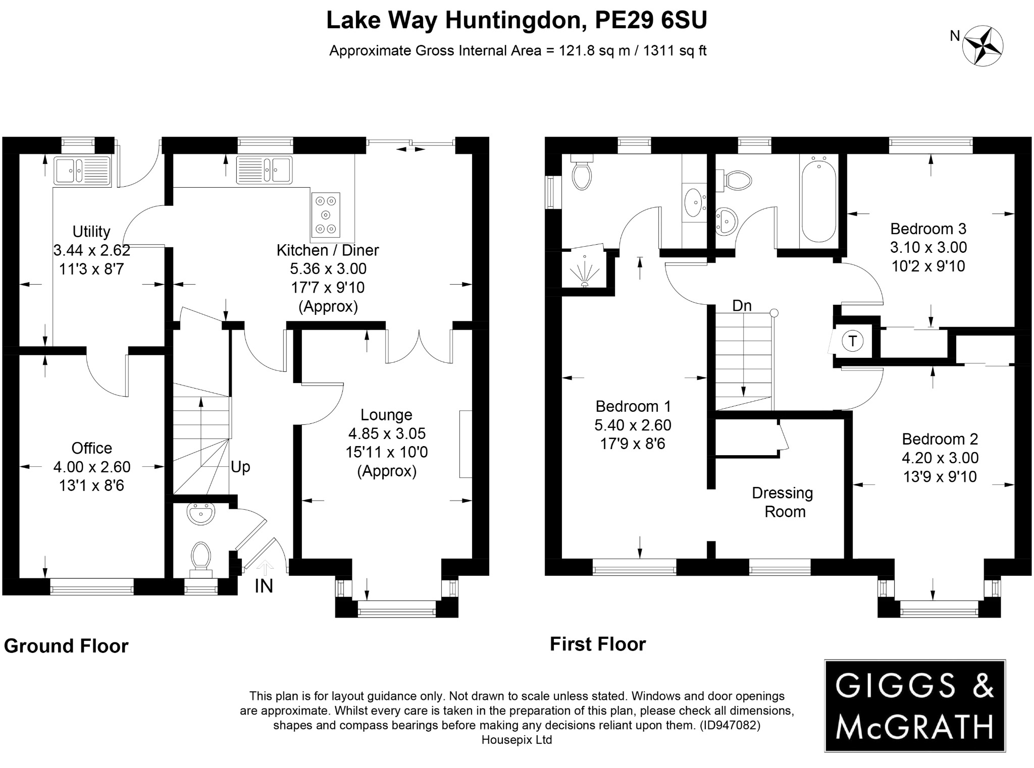 4 bed detached house for sale in Lake Way, Huntingdon - Property Floorplan