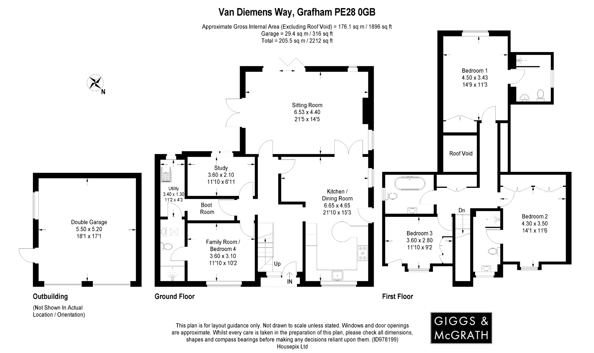4 bed detached house for sale in Van Diemans Way, Huntingdon - Property Floorplan