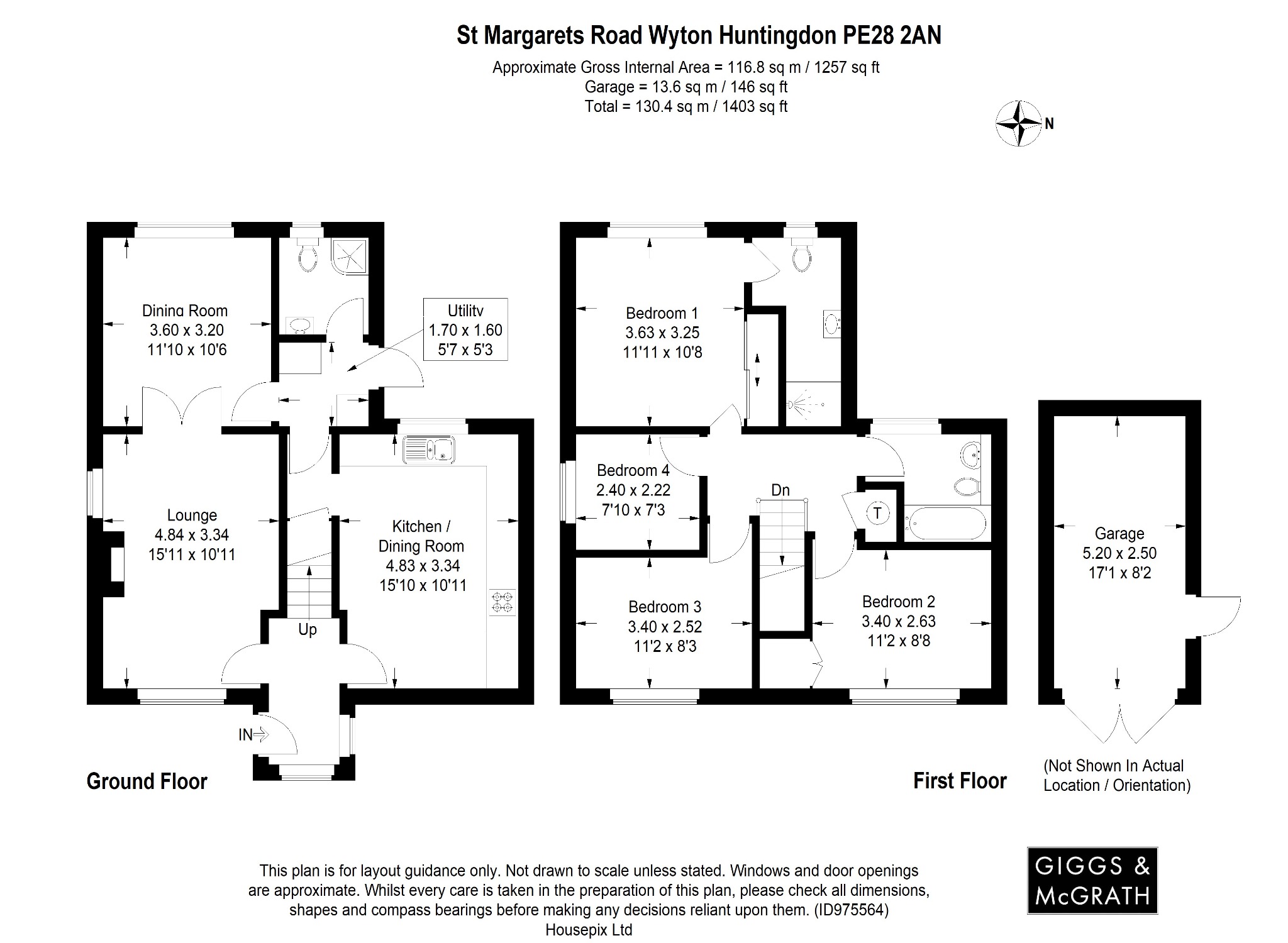 4 bed detached house for sale in St Margarets Road, Huntingdon - Property Floorplan