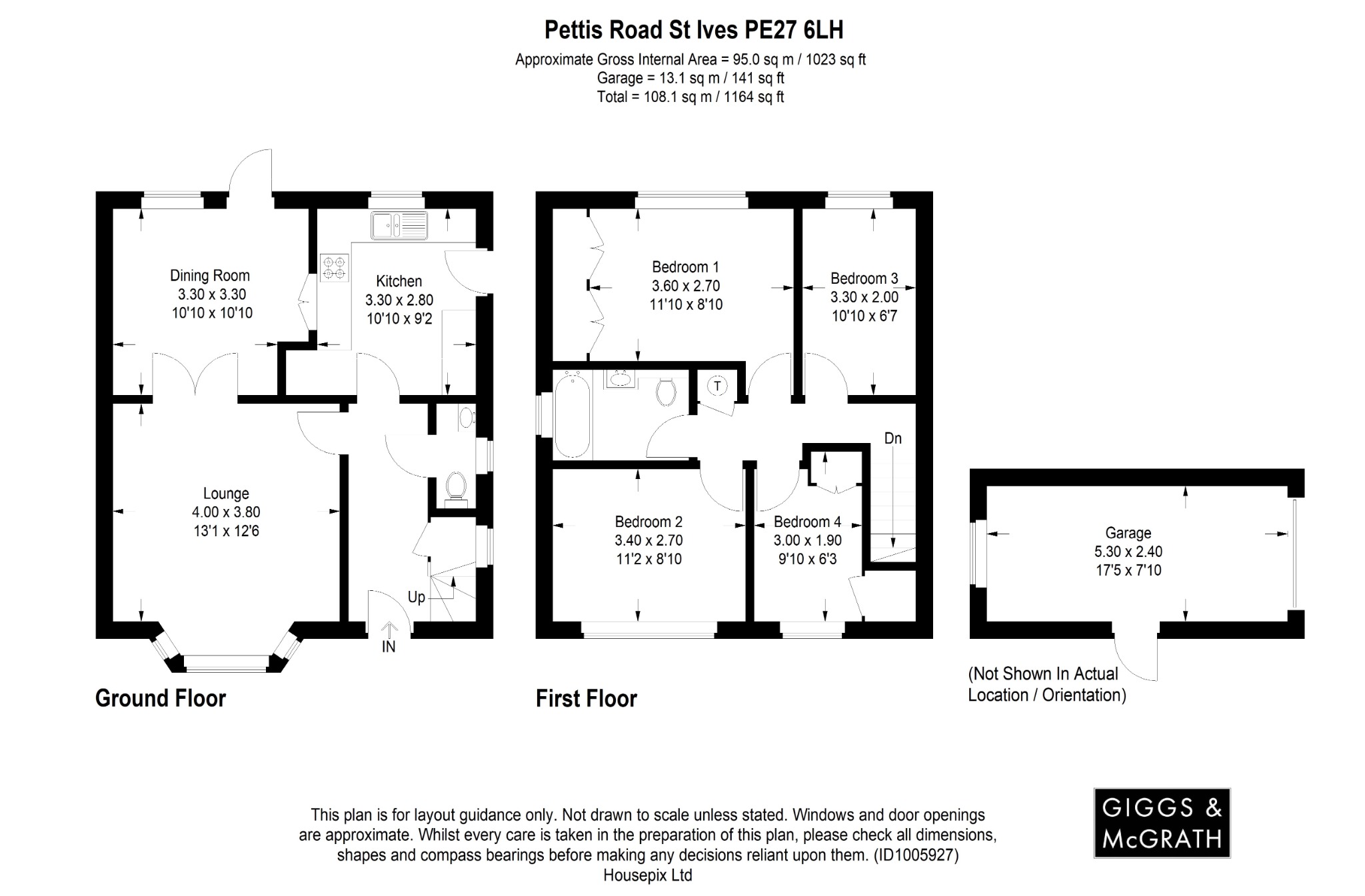 4 bed detached house for sale in Pettis Road, St. Ives - Property Floorplan