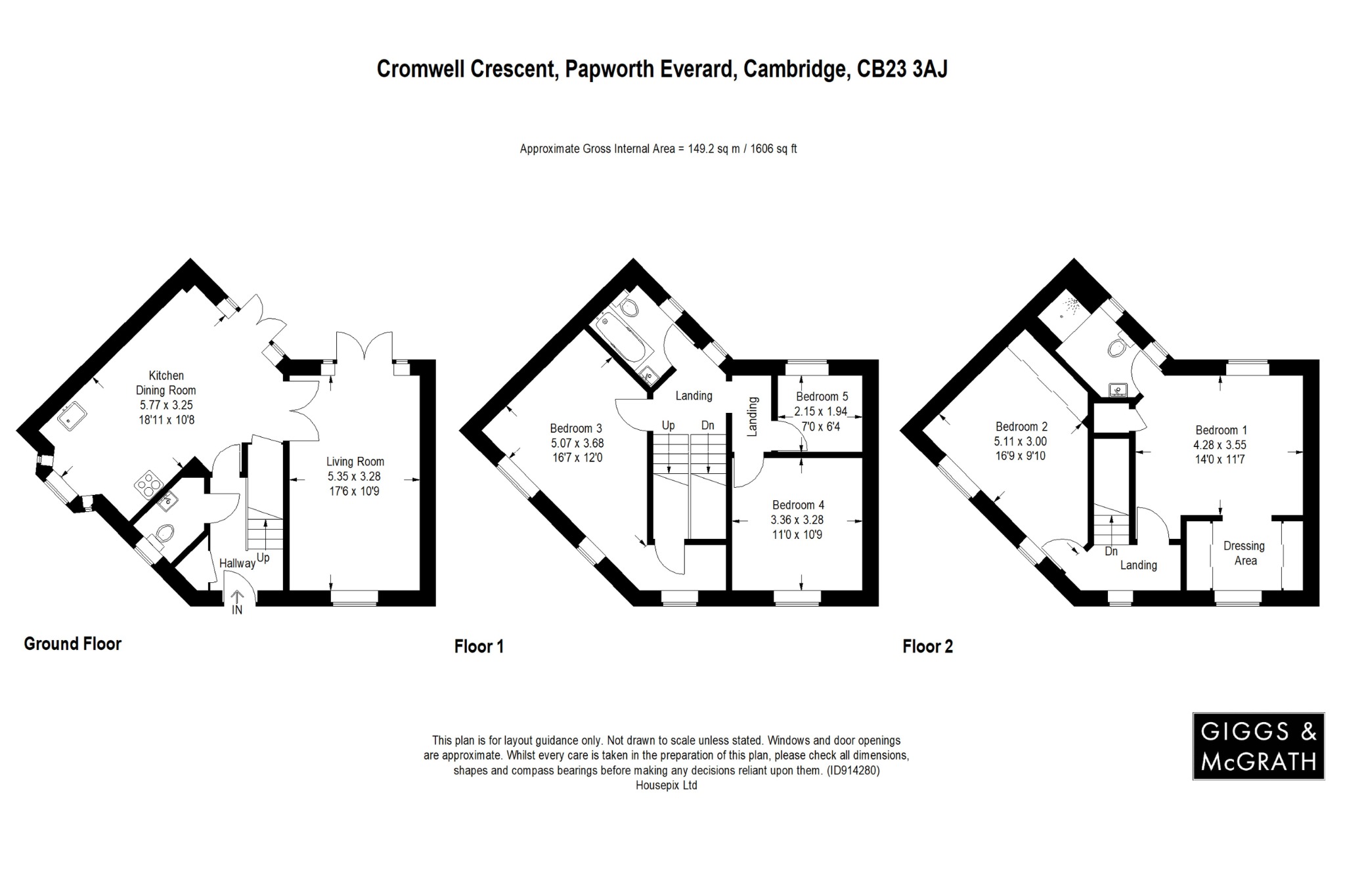 4 bed semi-detached house for sale in Cromwell Crescent, Cambridge - Property Floorplan