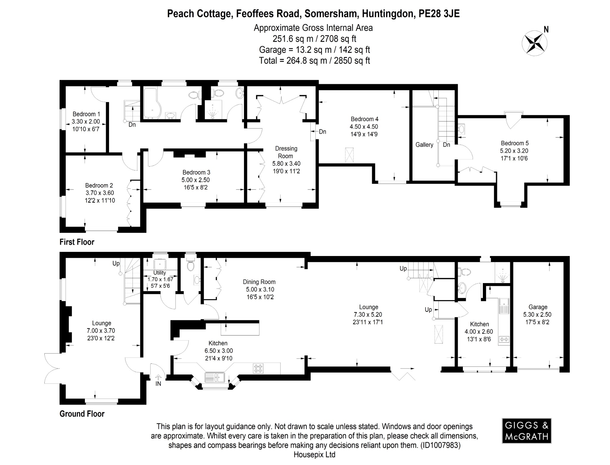 5 bed detached house for sale in Feoffees Road, Huntingdon - Property Floorplan