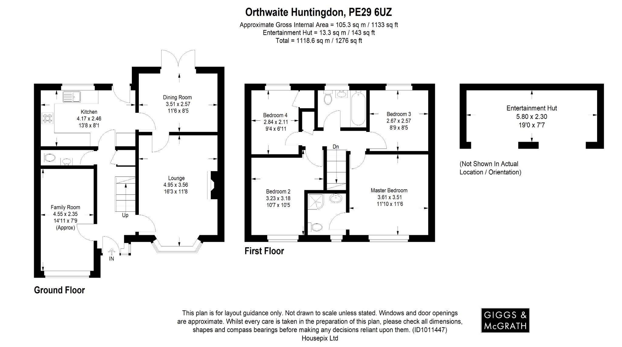 4 bed detached house for sale in Orthwaite, Huntingdon - Property Floorplan