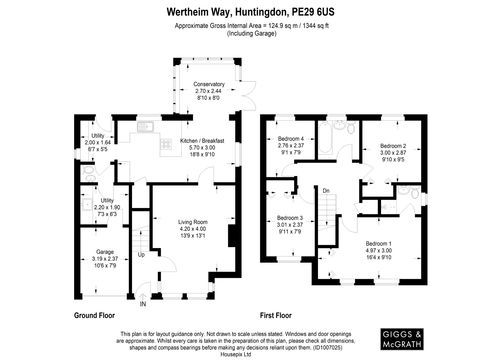 4 bed detached house for sale in Wertheim Way, Huntingdon - Property Floorplan