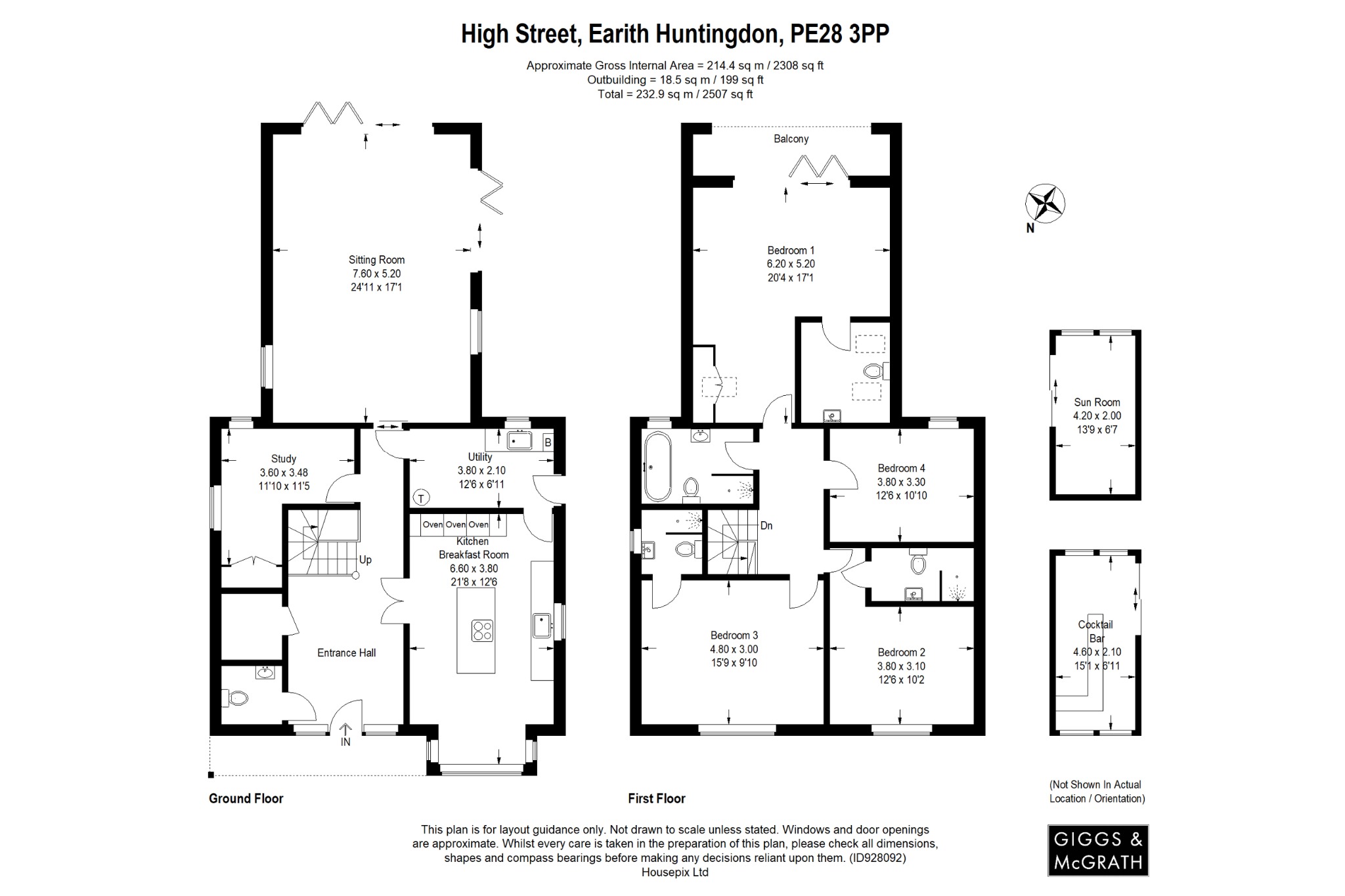 4 bed detached house for sale in High Street, Huntingdon - Property Floorplan