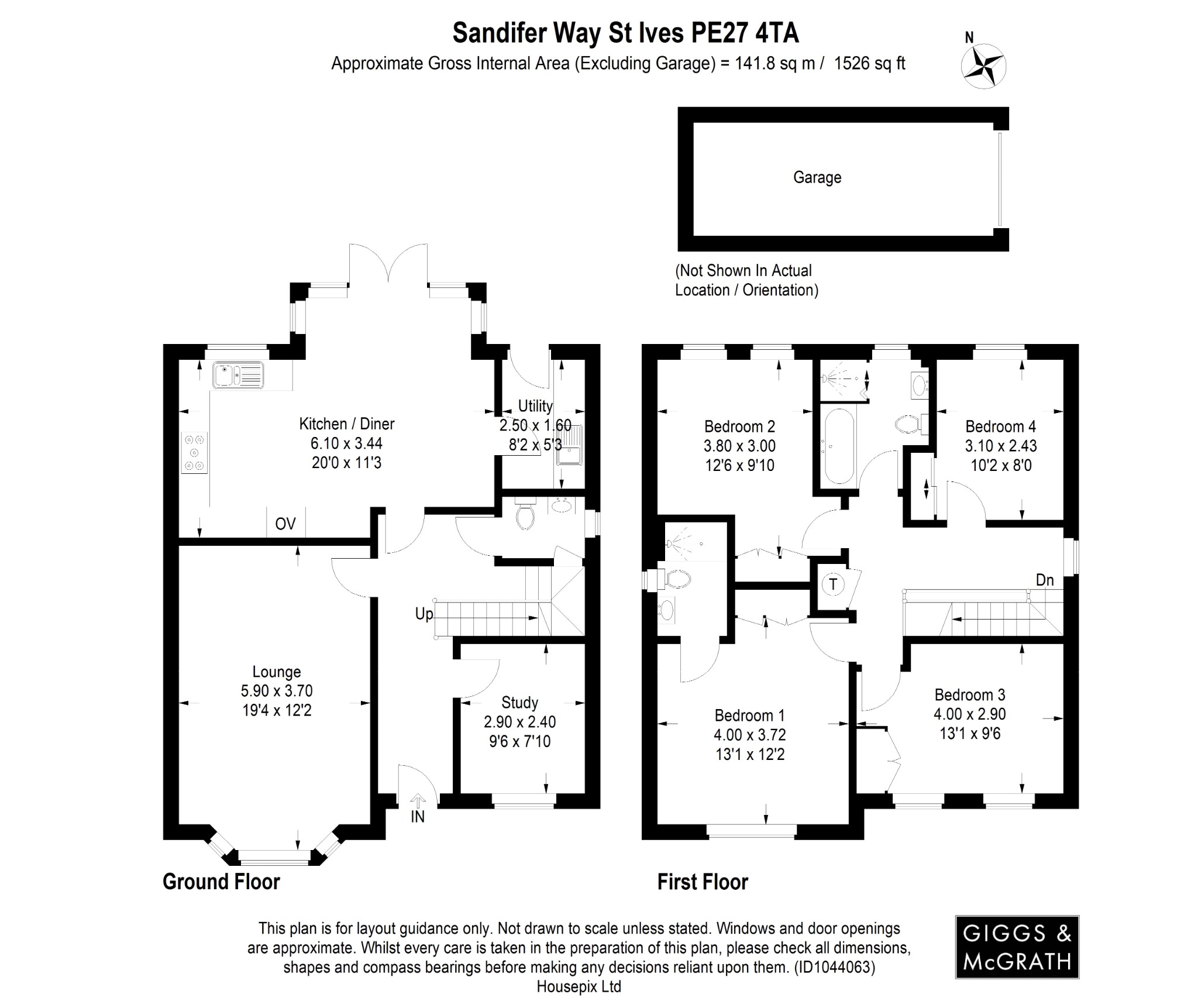 4 bed detached house for sale, St Ives - Property Floorplan