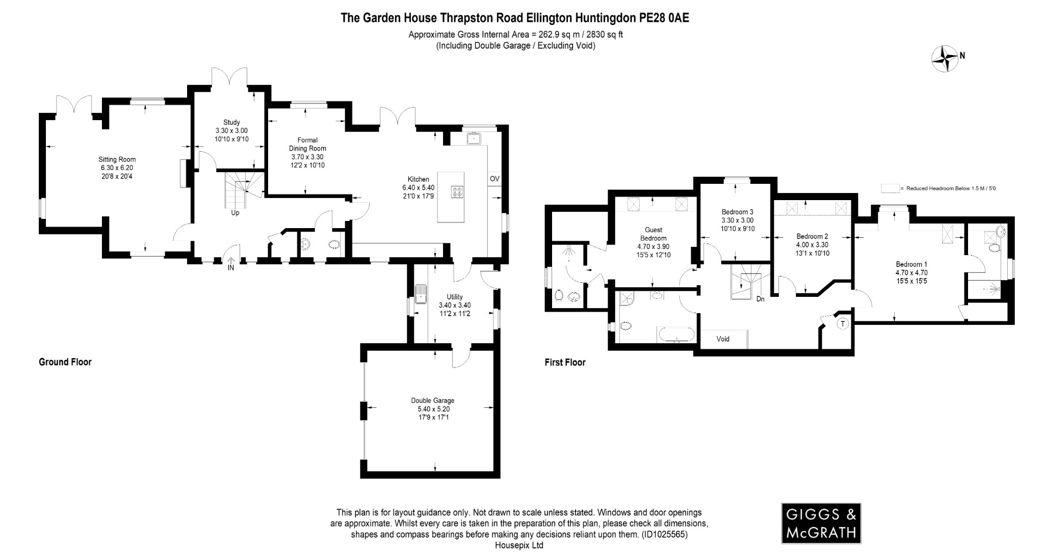 4 bed detached house for sale in Thrapston Road, Huntingdon - Property Floorplan