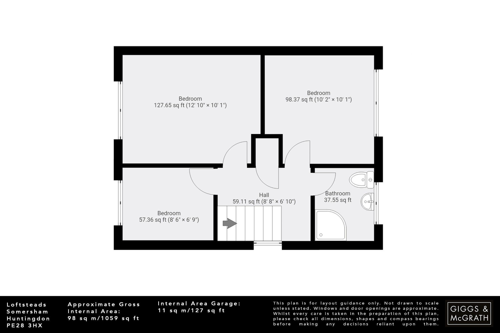 3 bed detached house for sale in Loftsteads, Huntingdon - Property Floorplan