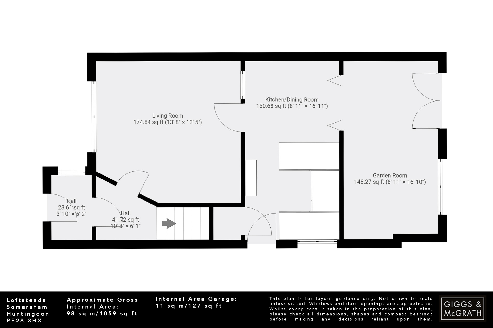 3 bed detached house for sale in Loftsteads, Huntingdon - Property Floorplan