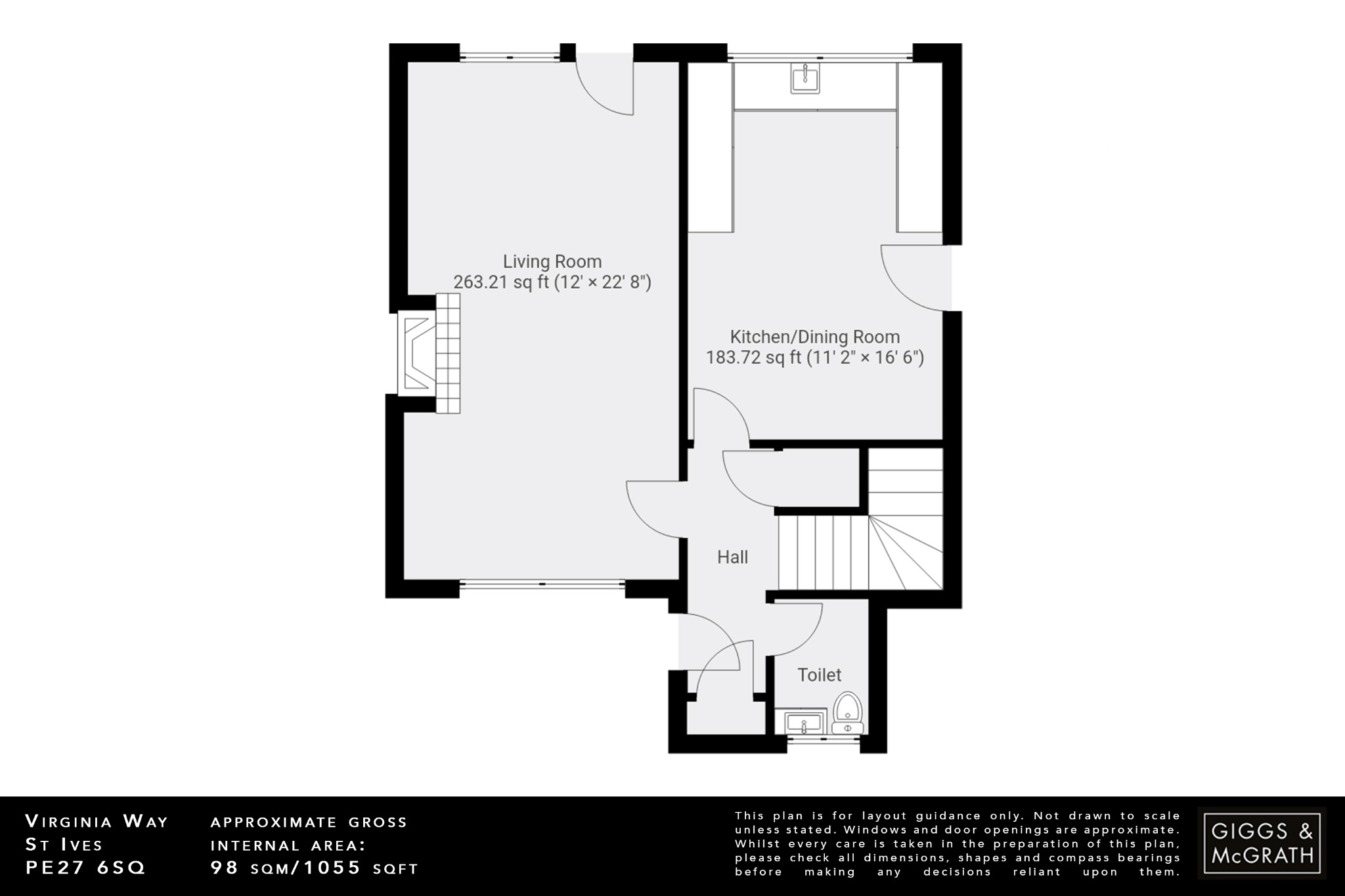 3 bed detached house for sale in Virginia Way, St. Ives - Property Floorplan