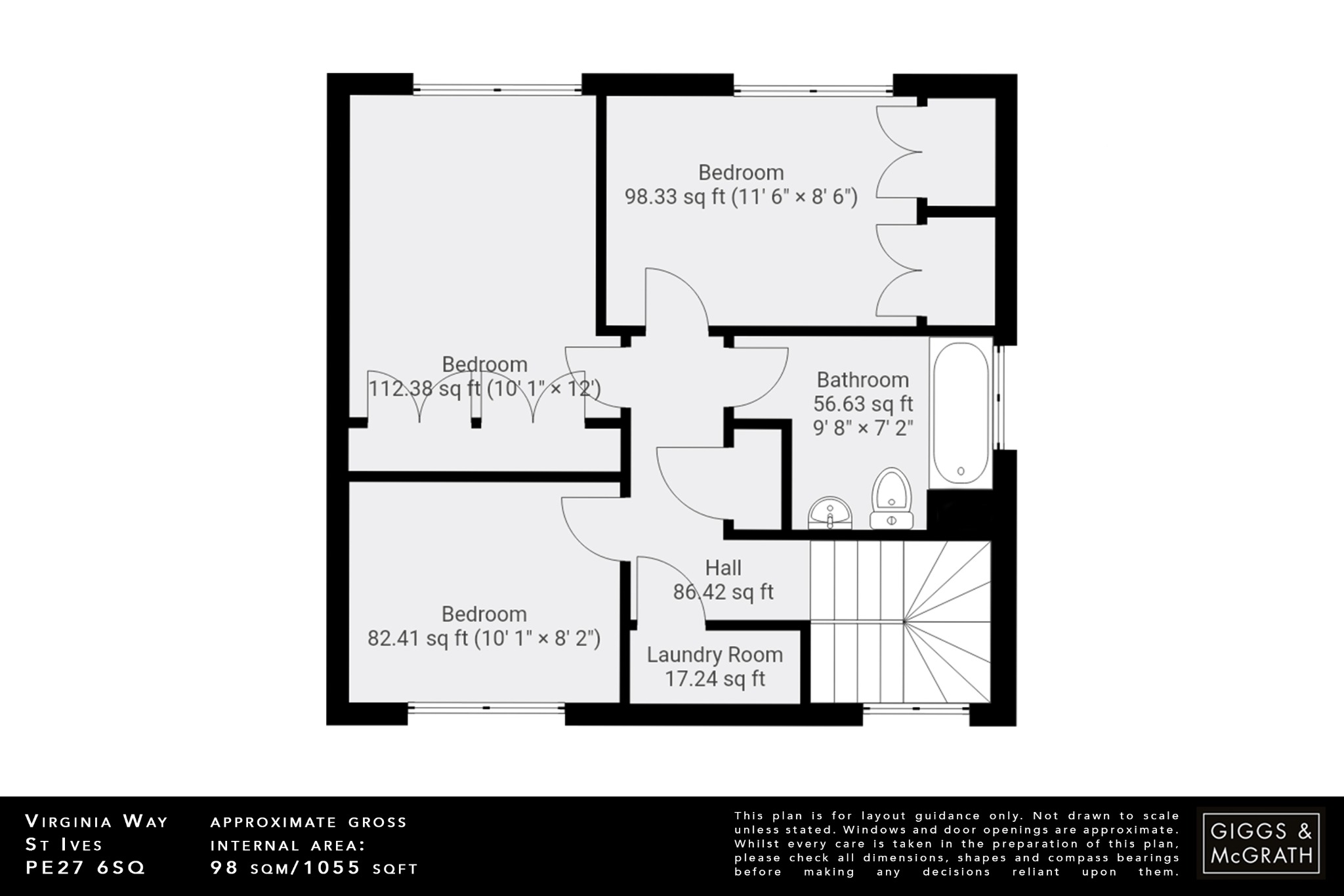 3 bed detached house for sale in Virginia Way, St. Ives - Property Floorplan