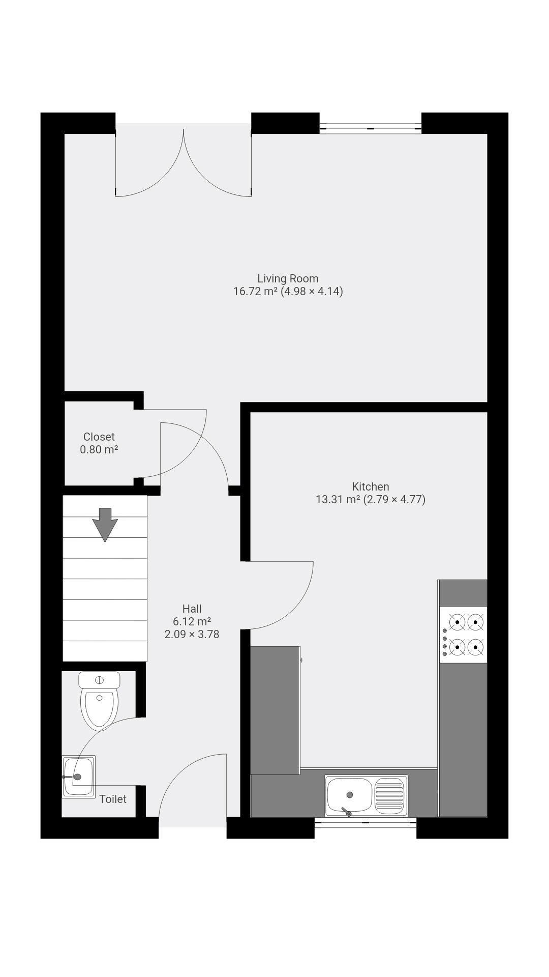 4 bed end of terrace house for sale in Central Avenue, Cambridgeshire - Property Floorplan