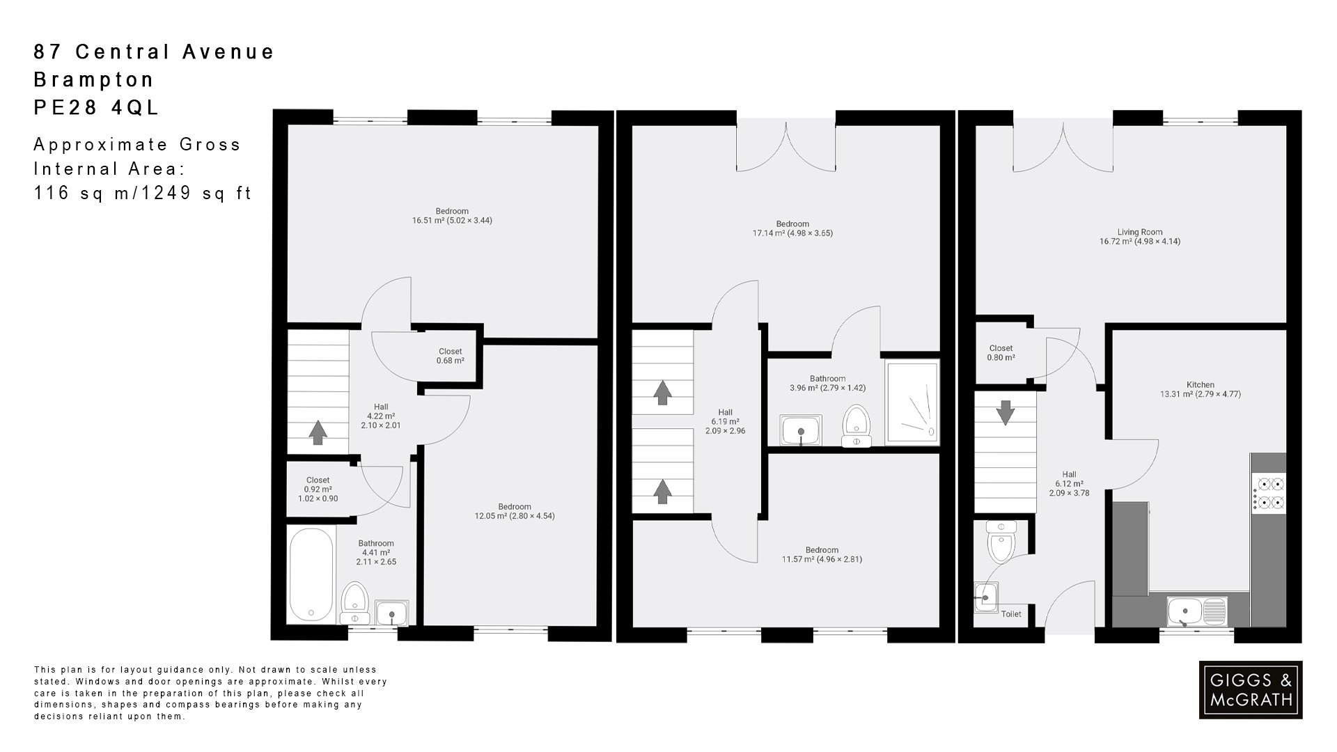 4 bed end of terrace house for sale in Central Avenue, Cambridgeshire - Property Floorplan