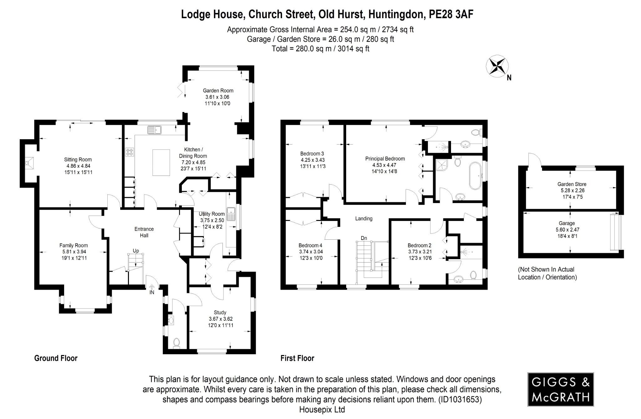 4 bed detached house for sale in Church Street, Huntingdon - Property Floorplan