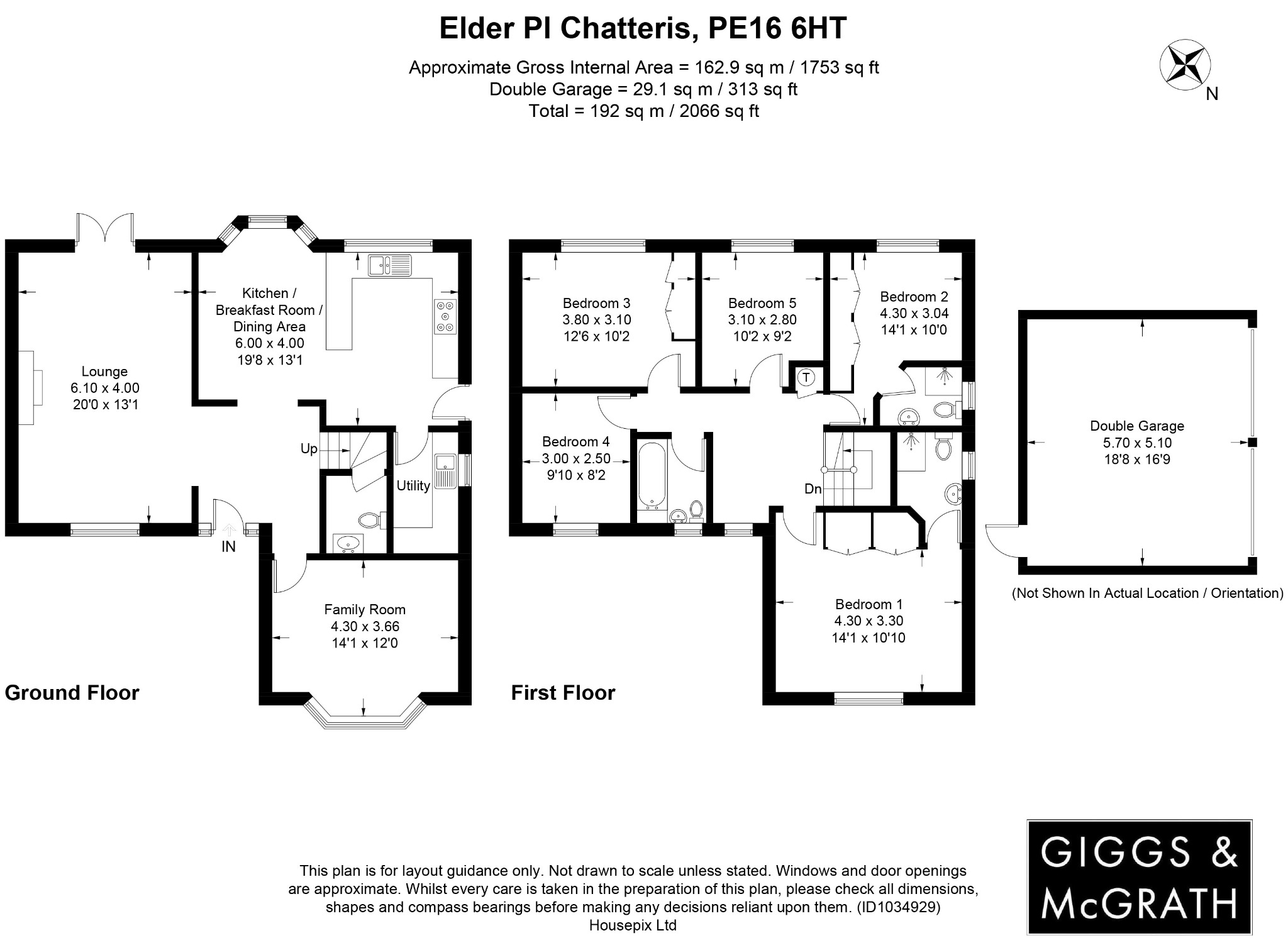 5 bed detached house for sale in Elder Place, Chatteris - Property Floorplan
