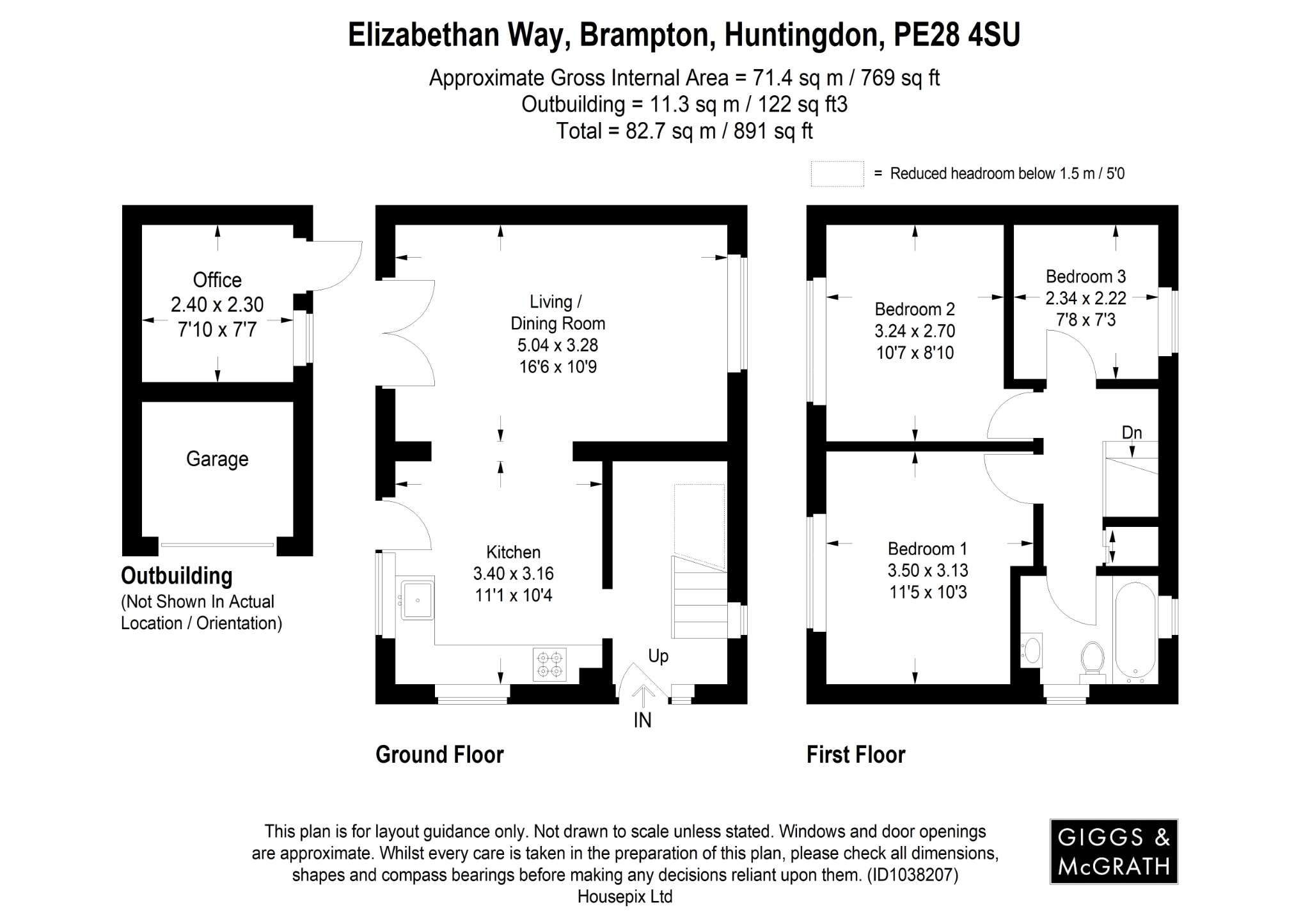 3 bed detached house for sale in Elizabethan Way, Huntingdon - Property Floorplan